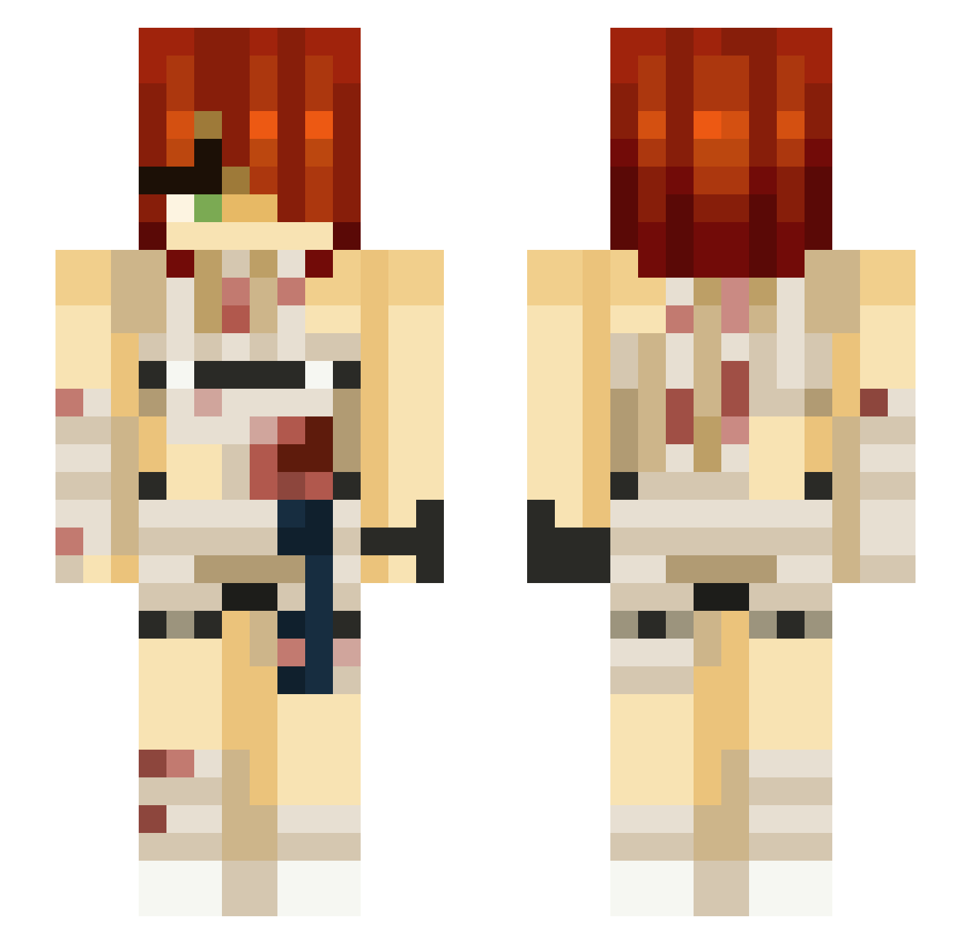 Lylumina Minecraft skin, front and back view