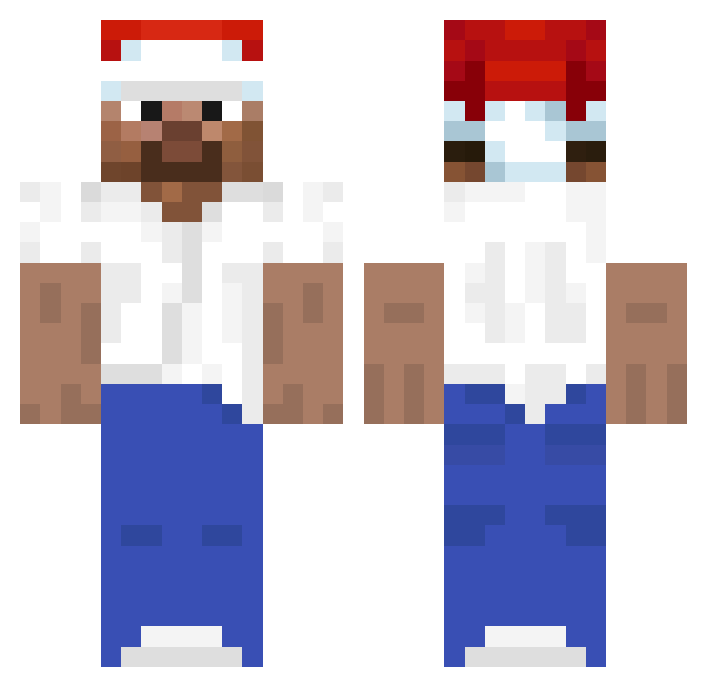 Spesec Minecraft skin, front and back view