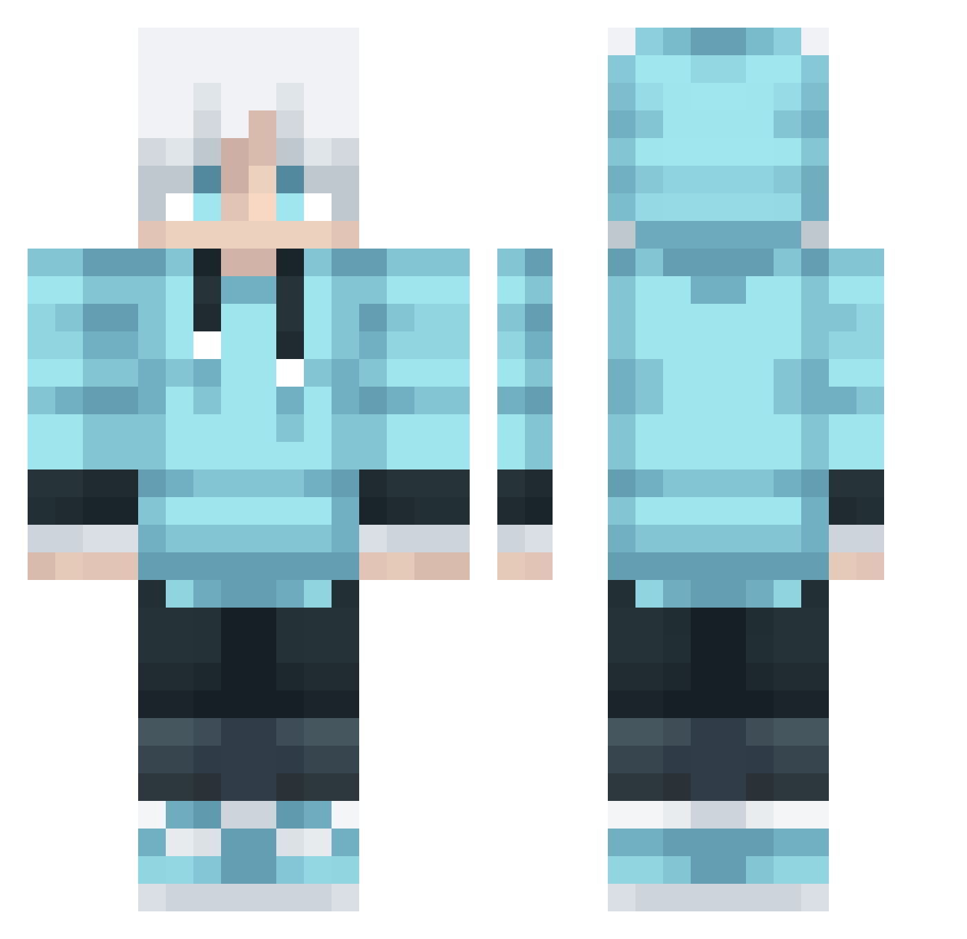 GrimSlayerz_ Minecraft skin, front and back view