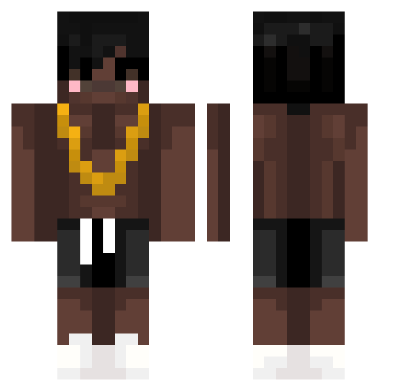 sweatyfeelings Minecraft skin, front and back view