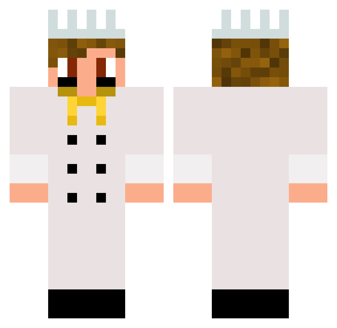 Tricked_Rocket Minecraft skin, front and back view