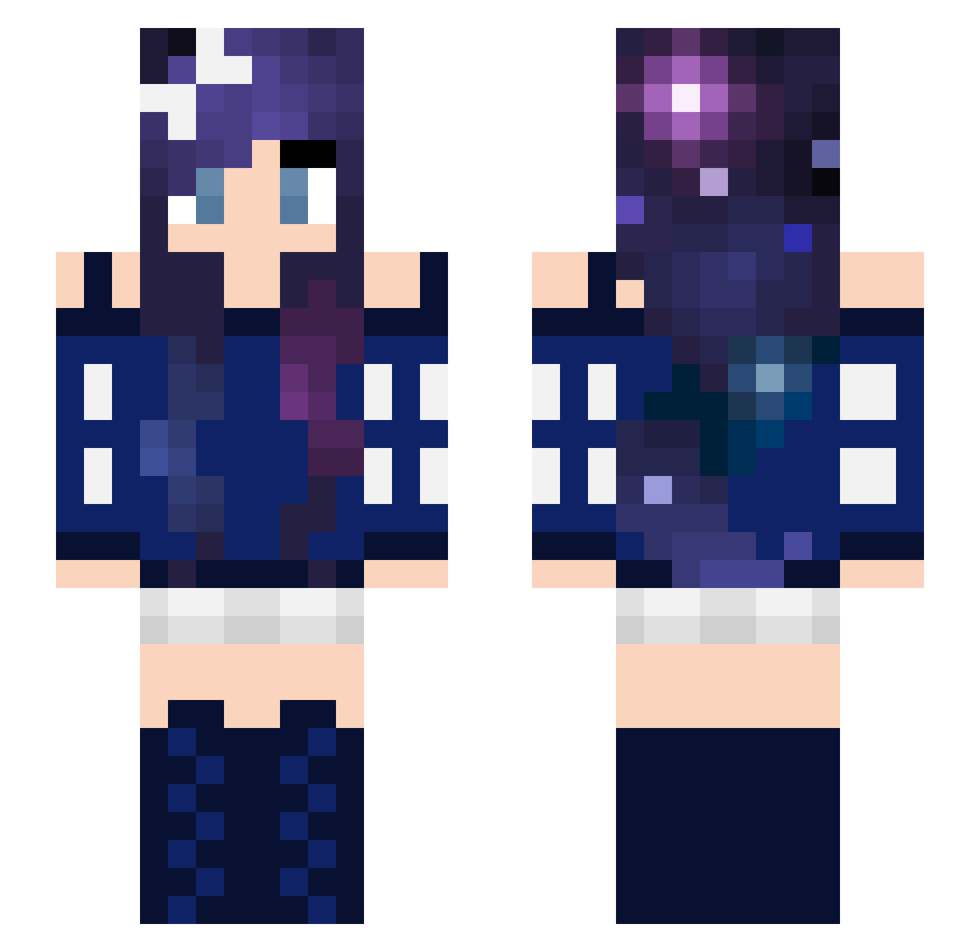 Tinkerly Minecraft skin, front and back view