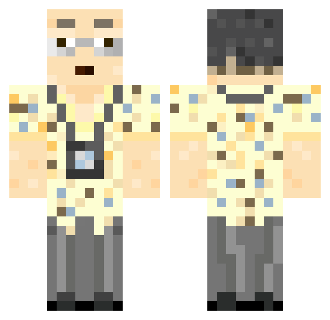 michL_3 Minecraft skin, front and back view