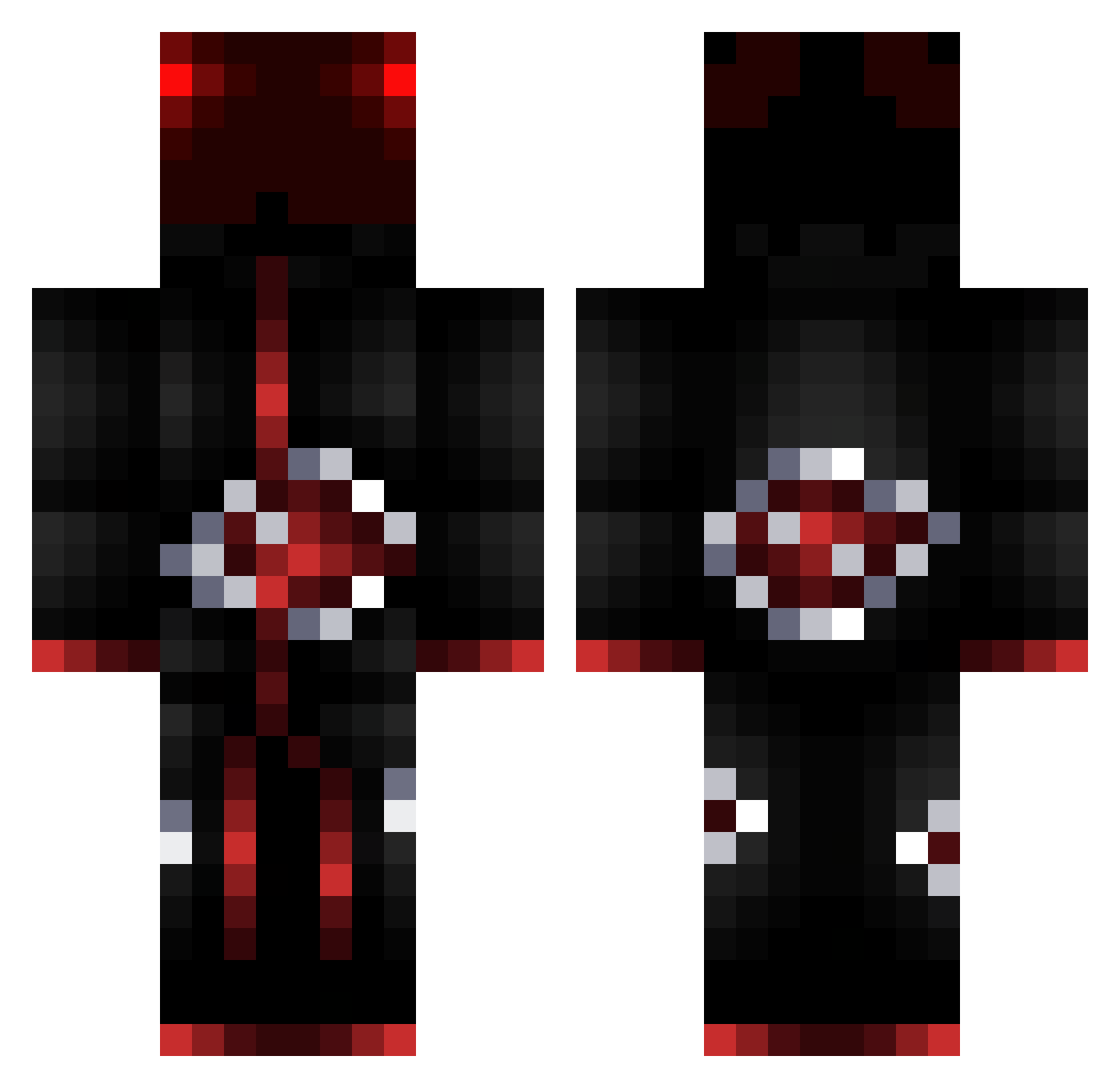 VoiDrigt Minecraft skin, front and back view