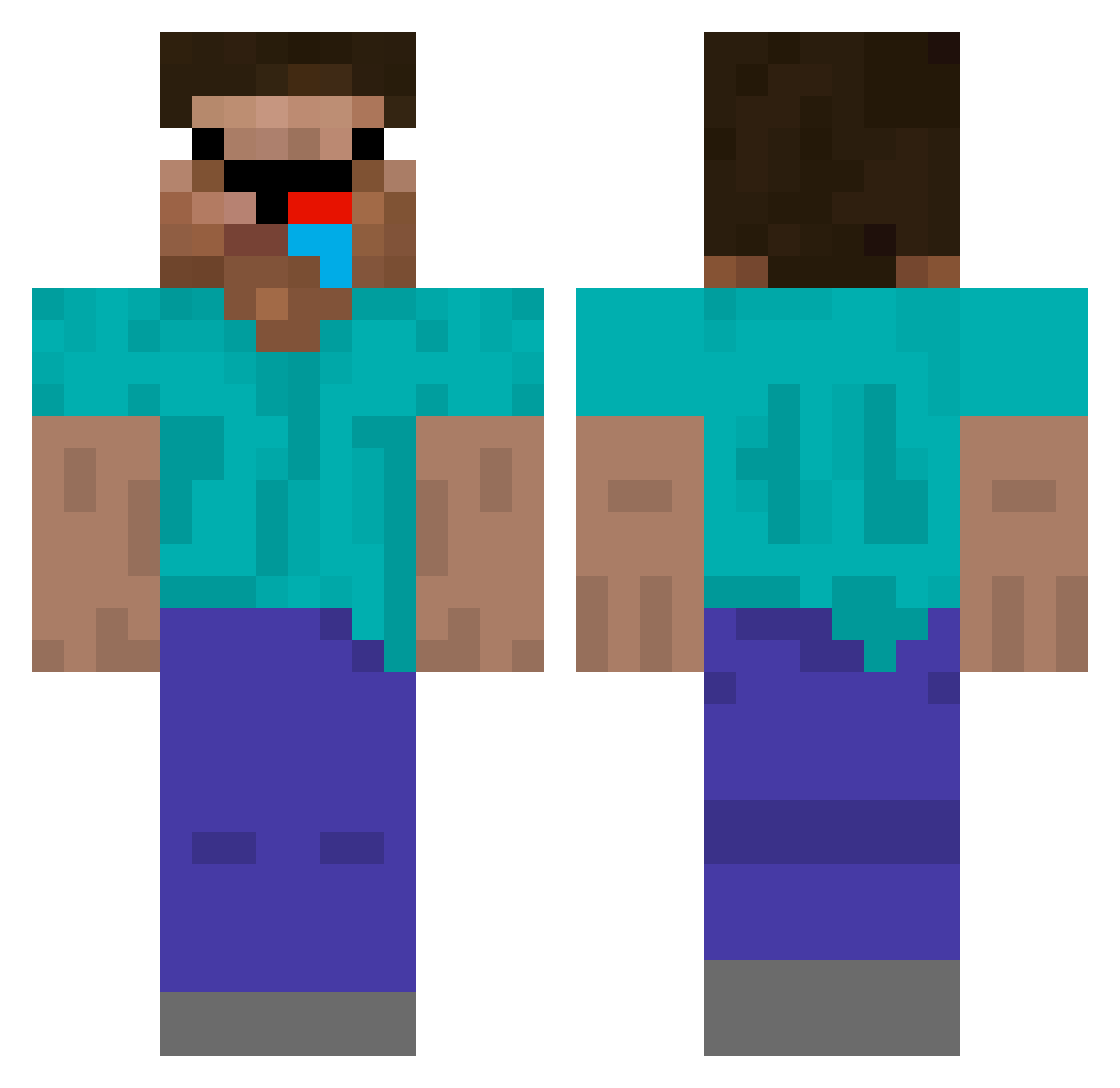TheSovietSupreme Minecraft skin, front and back view