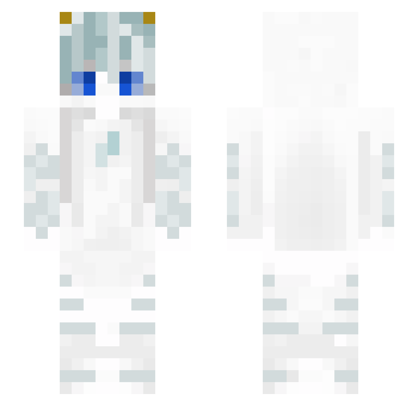 Siehtmandas Minecraft skin, front and back view