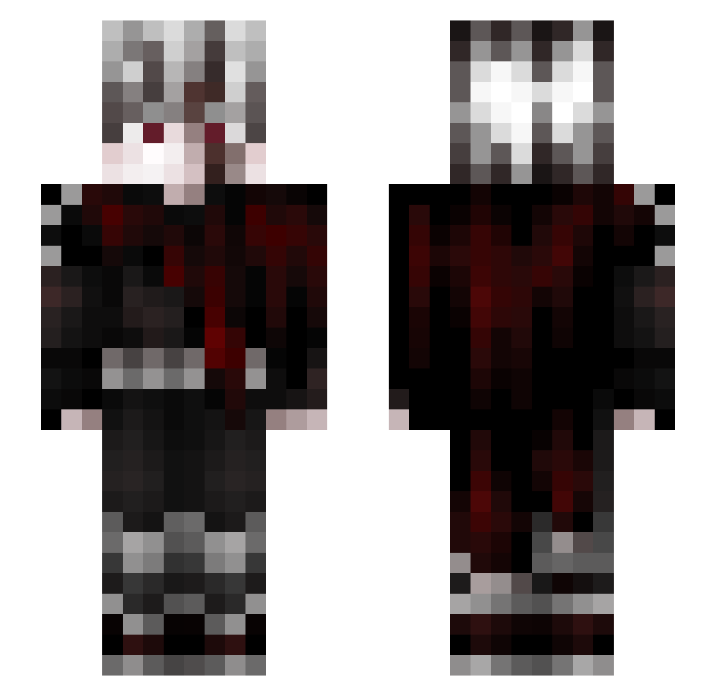 Kristmer Minecraft skin, front and back view