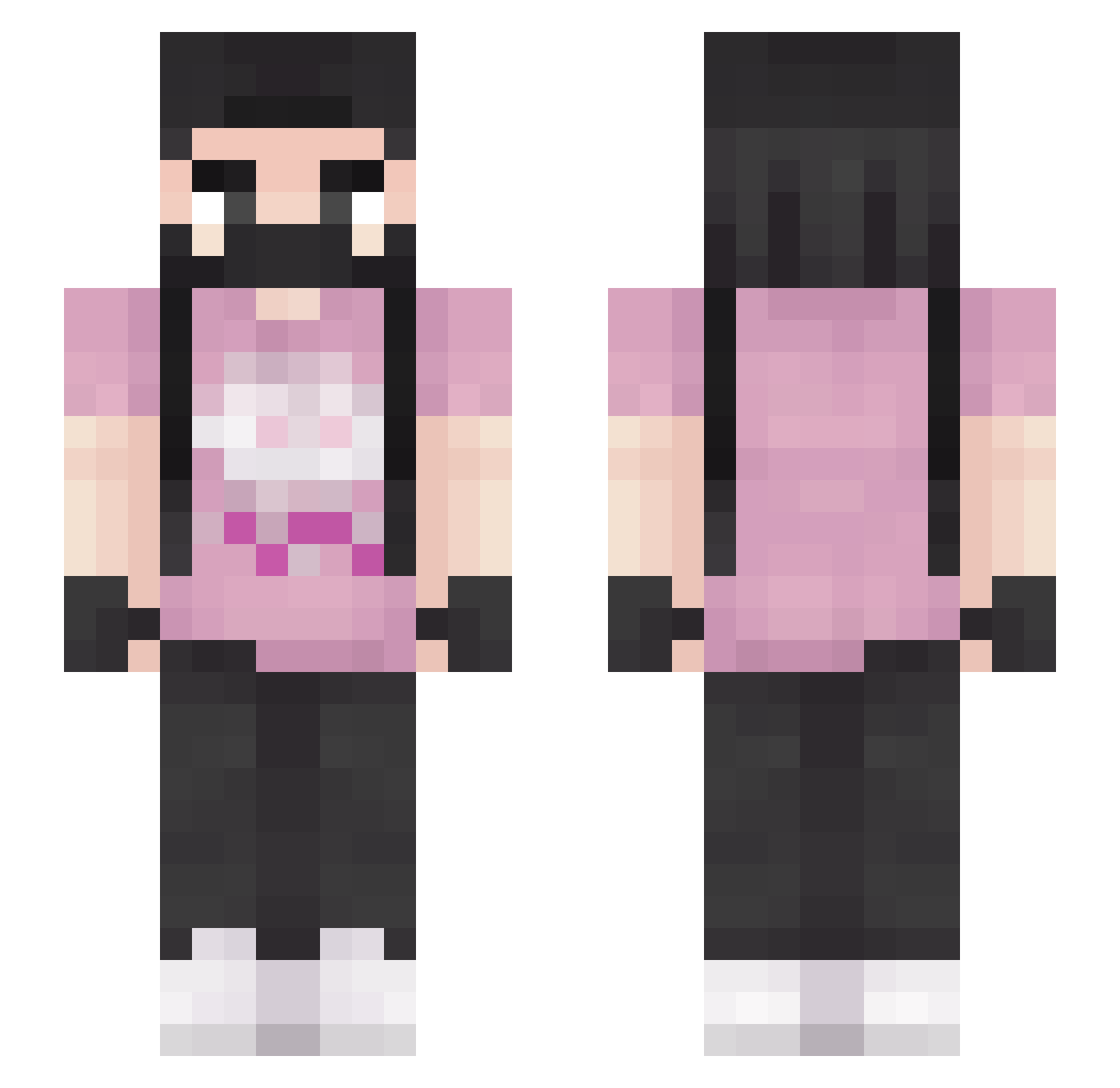 Zyklon90 Minecraft skin, front and back view