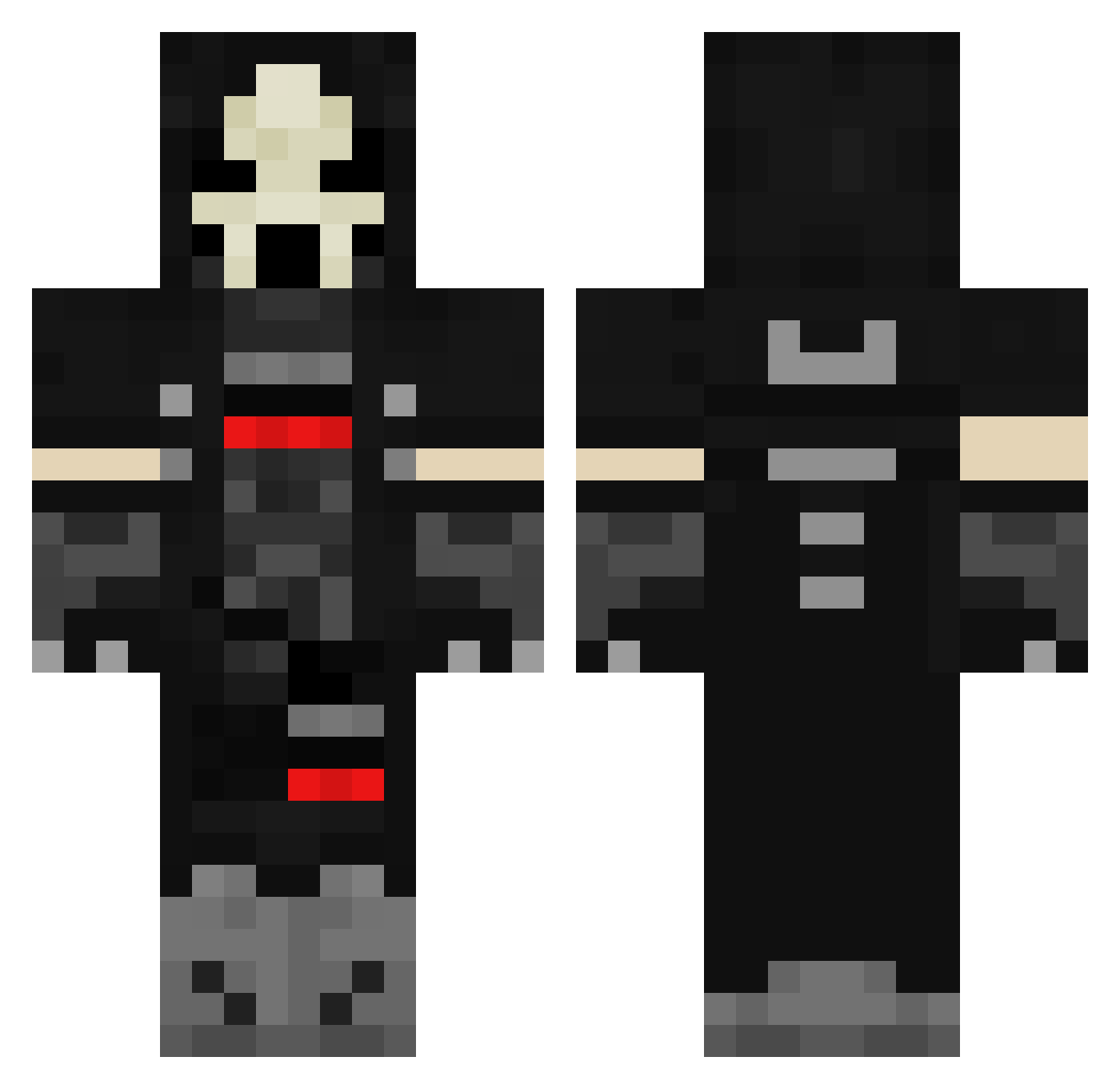 TeamCamar77 Minecraft skin, front and back view