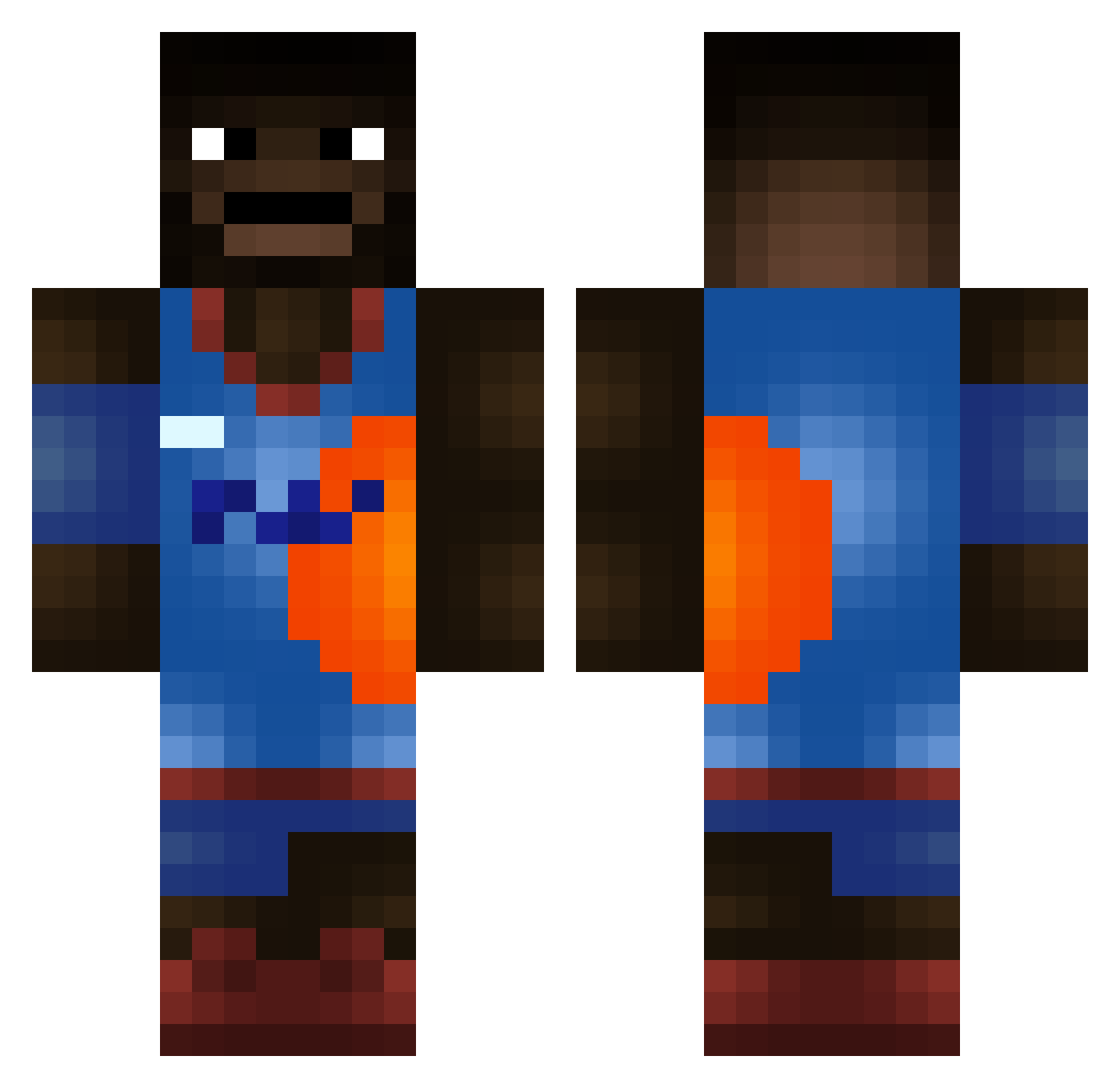 yonatan2207 Minecraft skin, front and back view