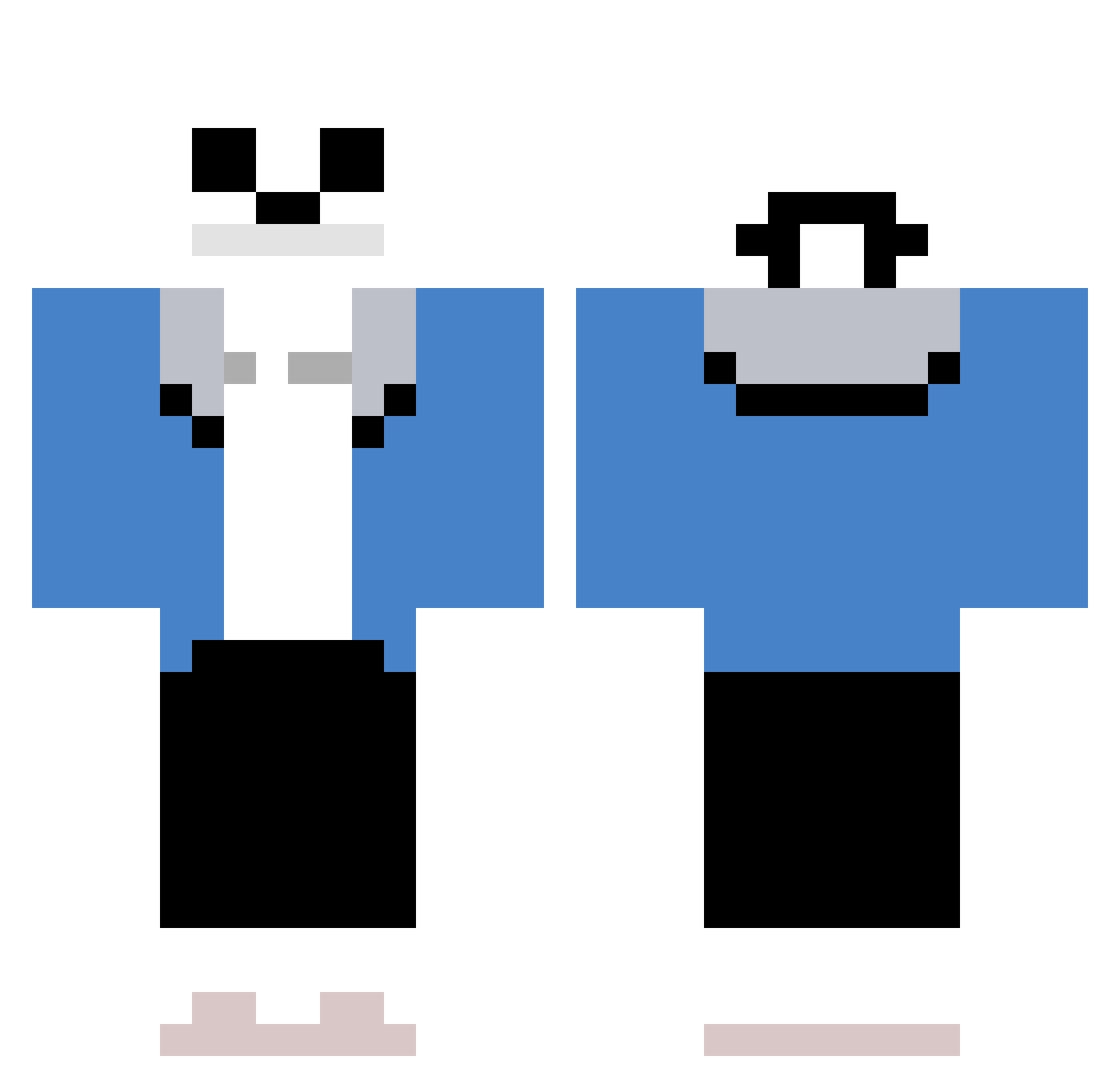 TPHCON Minecraft skin, front and back view