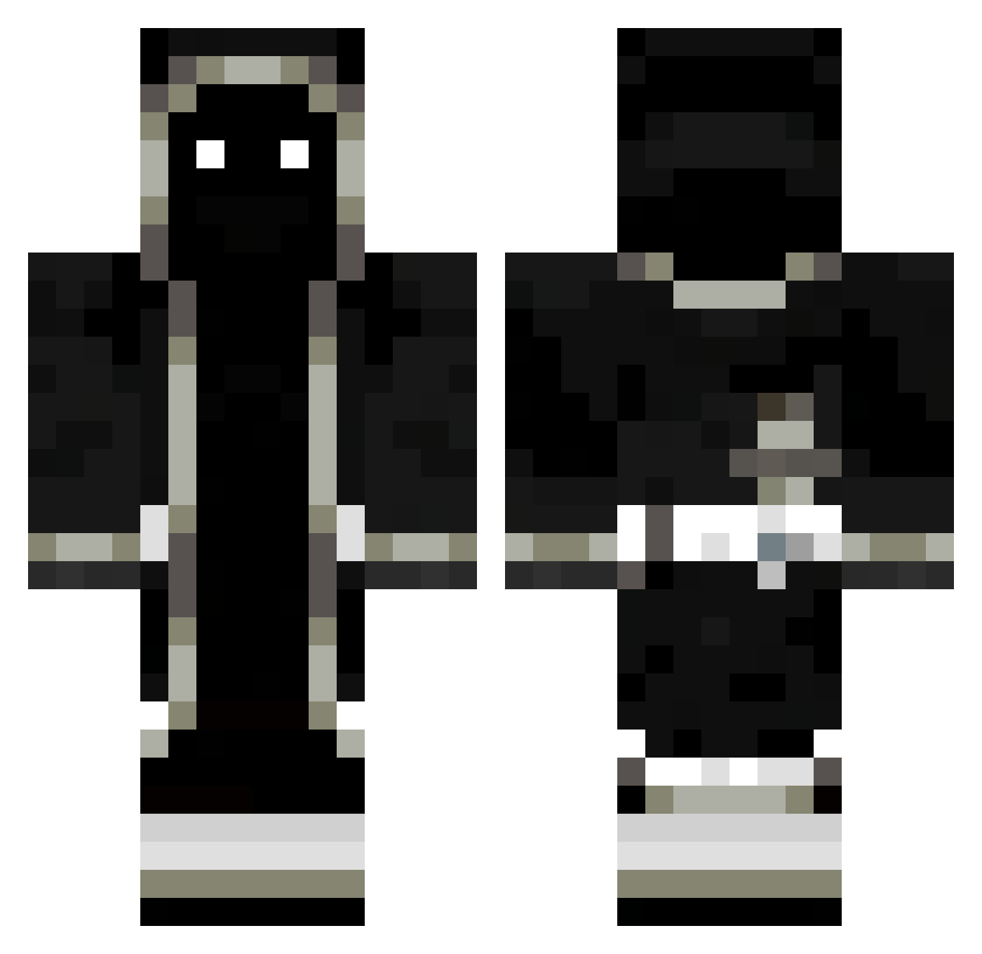 PringleCanKid Minecraft skin, front and back view