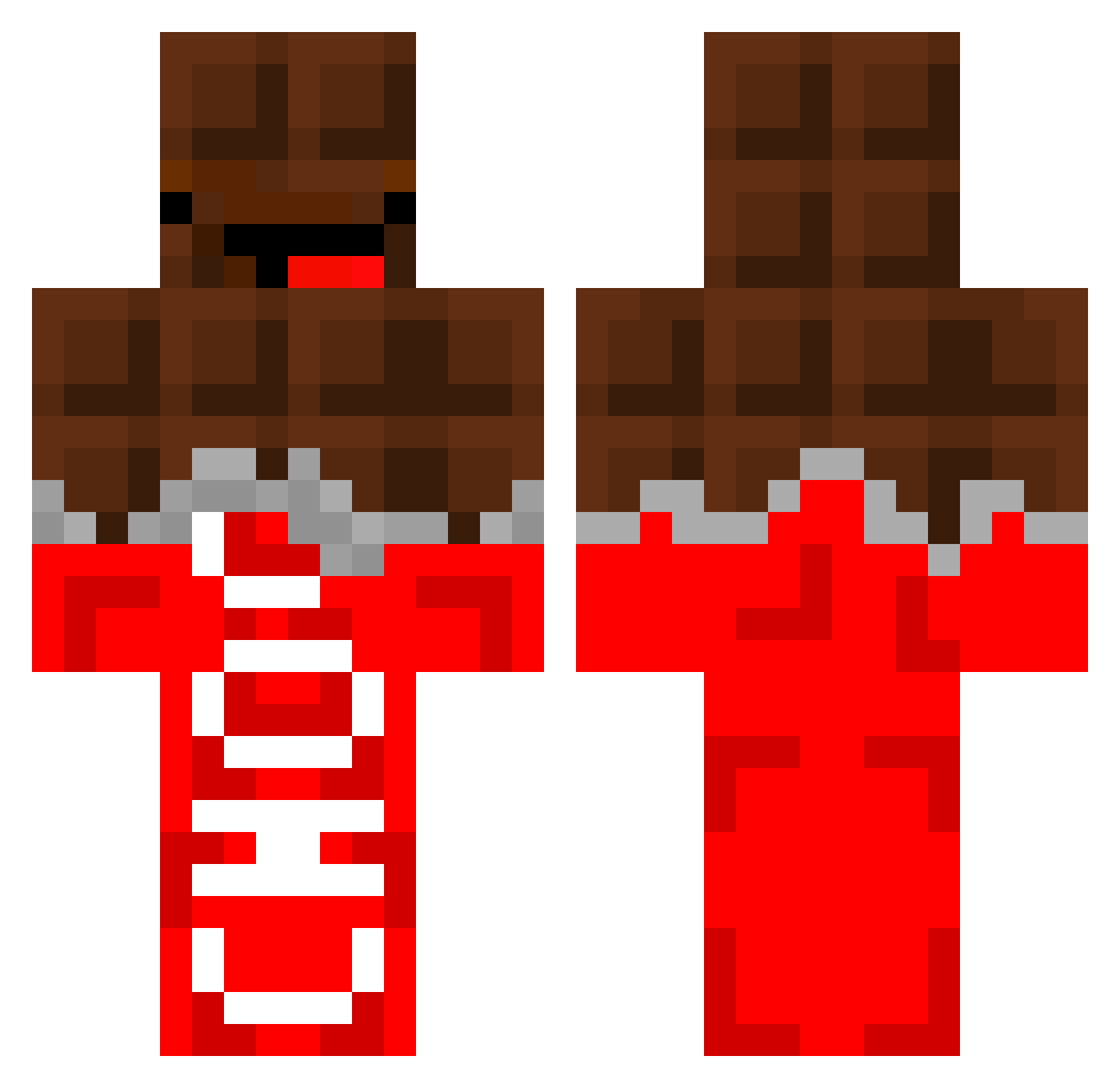 zucco Minecraft skin, front and back view