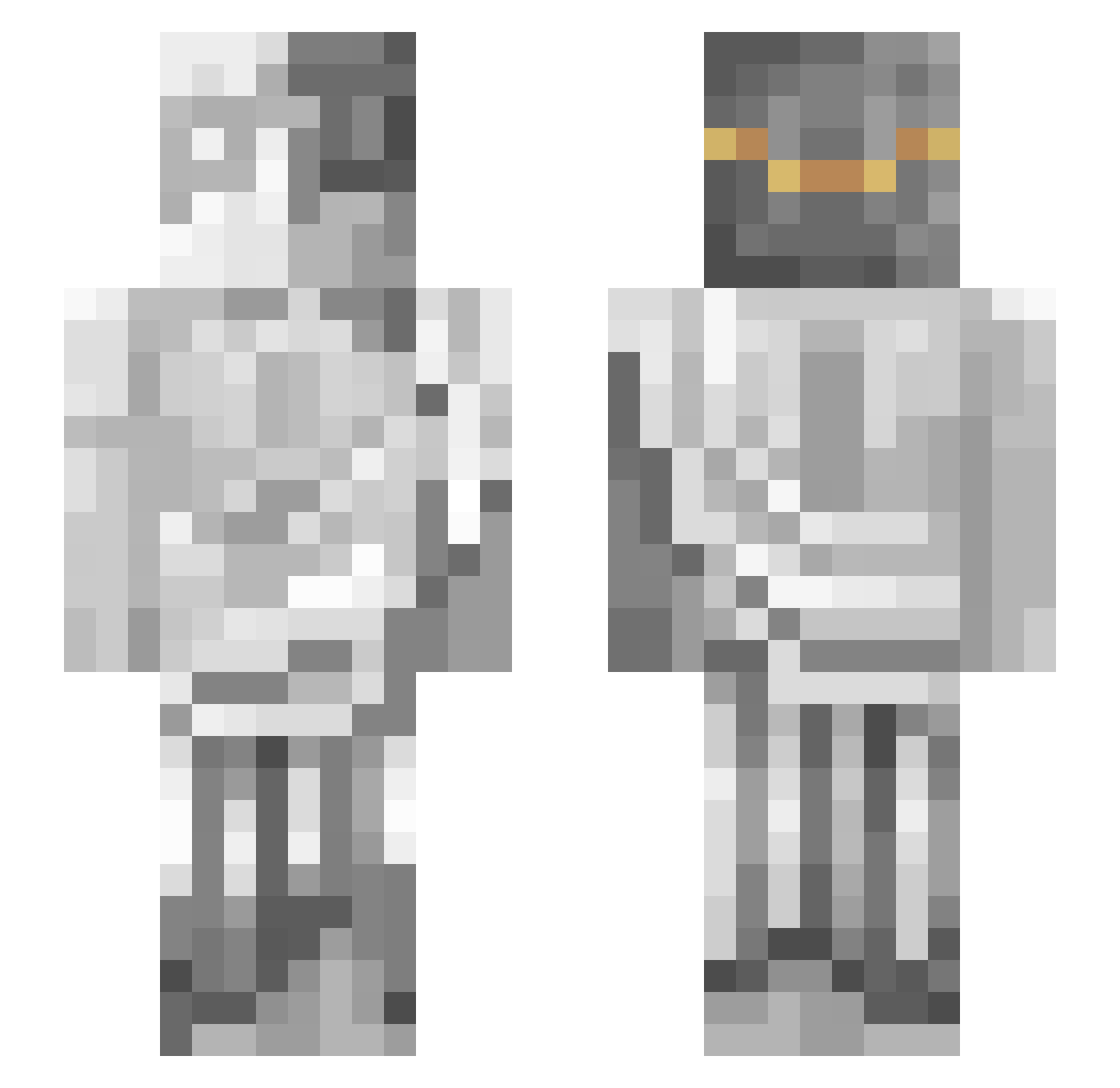 df3 Minecraft skin, front and back view