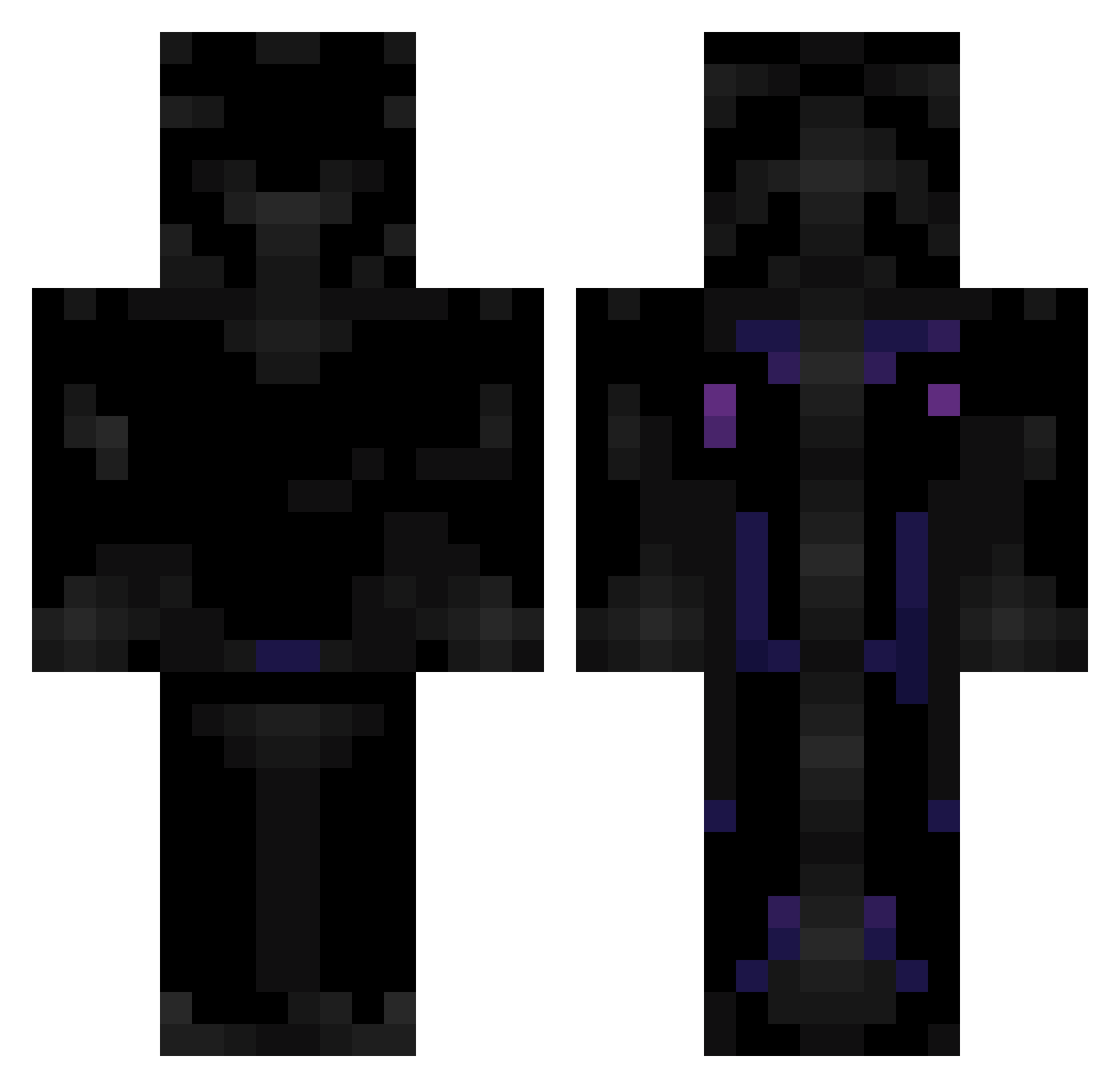 qwason2 Minecraft skin, front and back view