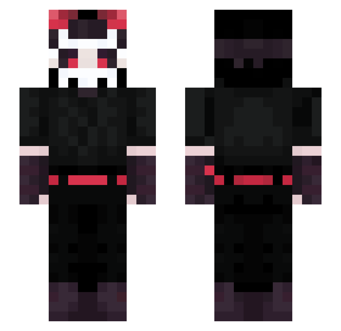 SalkNL Minecraft skin, front and back view