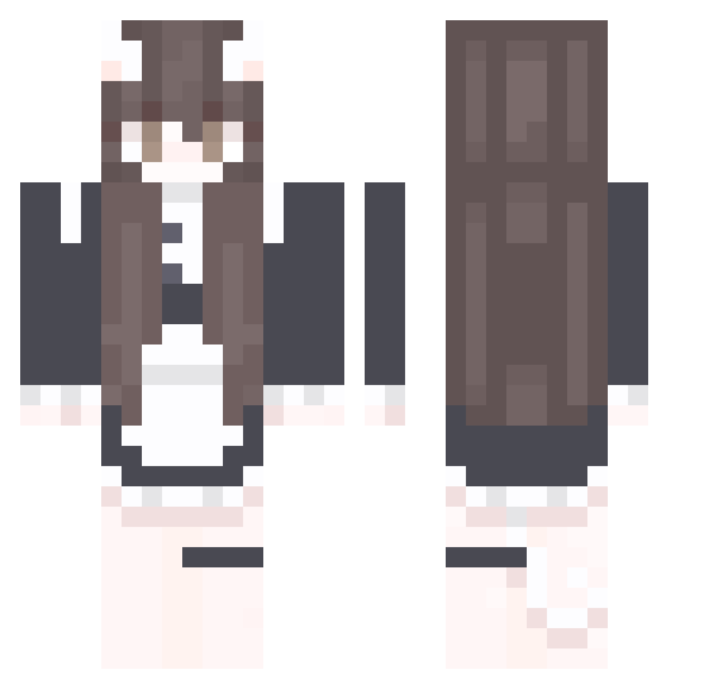 QiuYu_mc Minecraft skin, front and back view