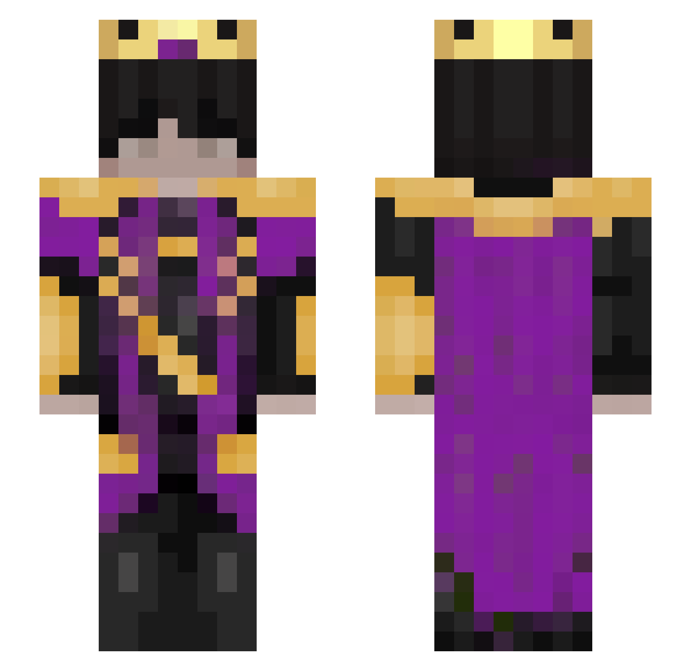 Joaco1808 Minecraft skin, front and back view