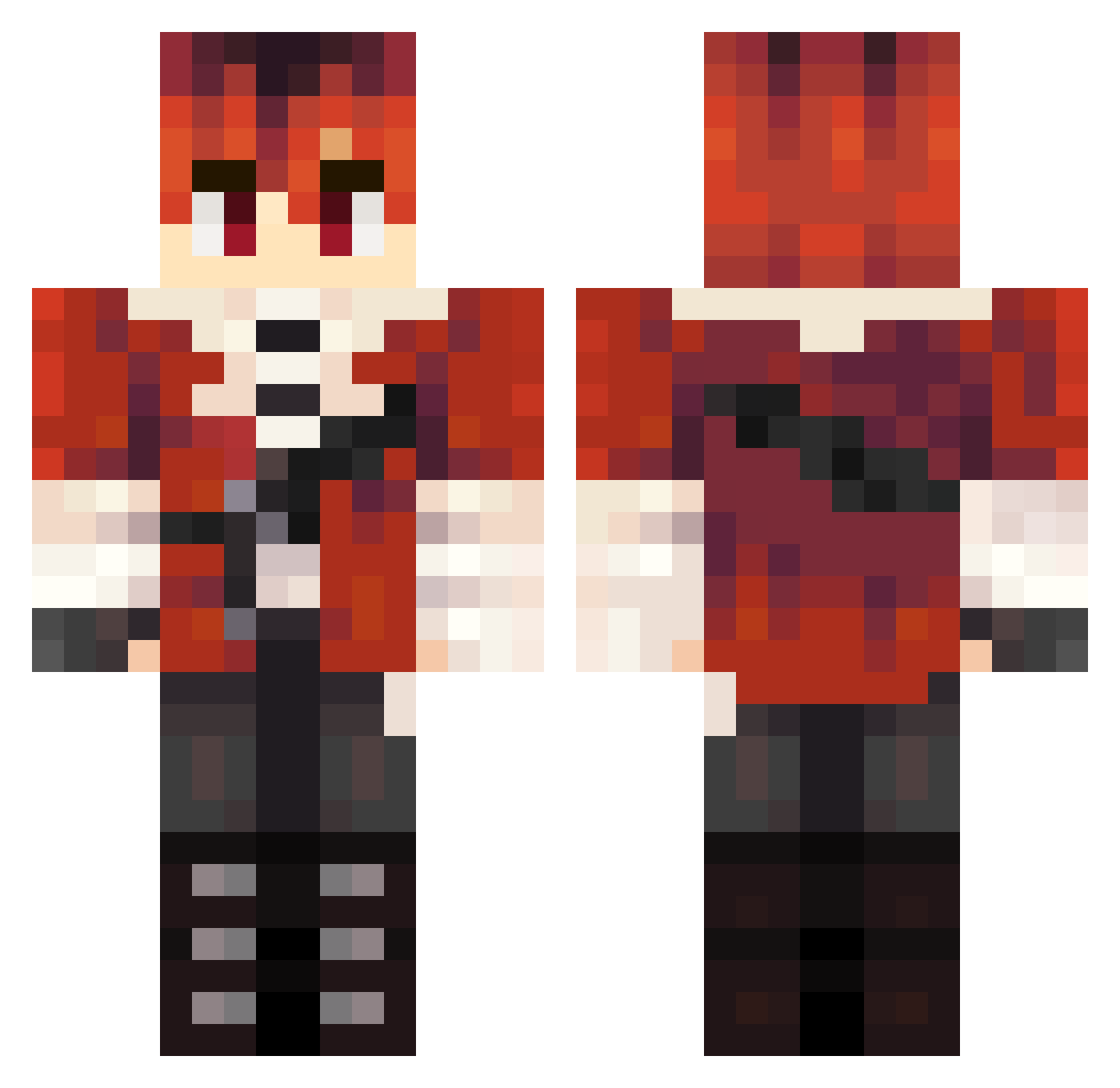 0mnikron Minecraft skin, front and back view