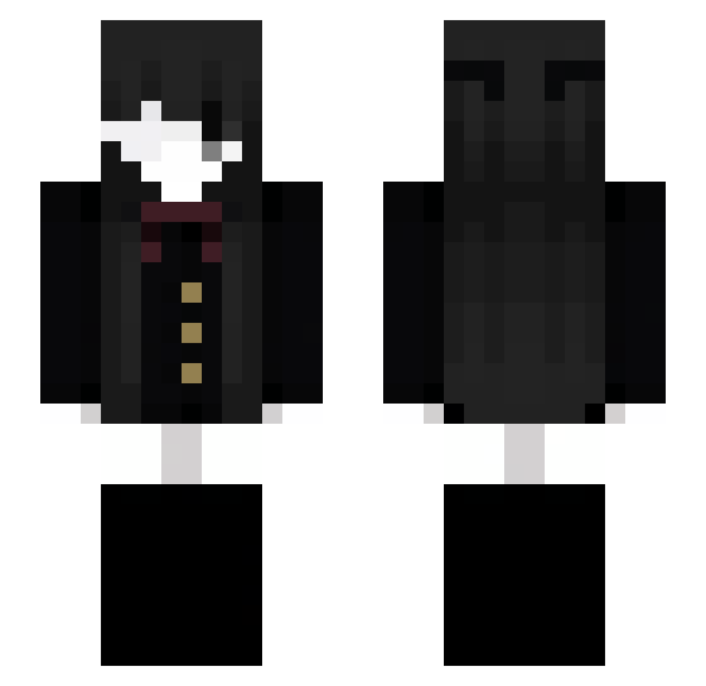 Session Minecraft skin, front and back view