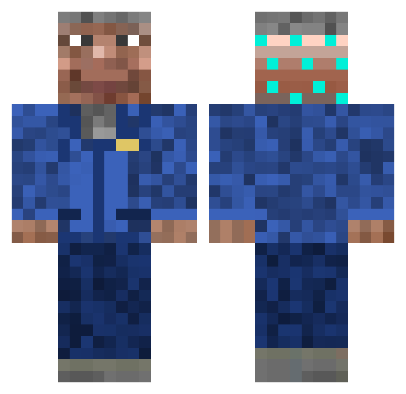 Ciro_1611 Minecraft skin, front and back view