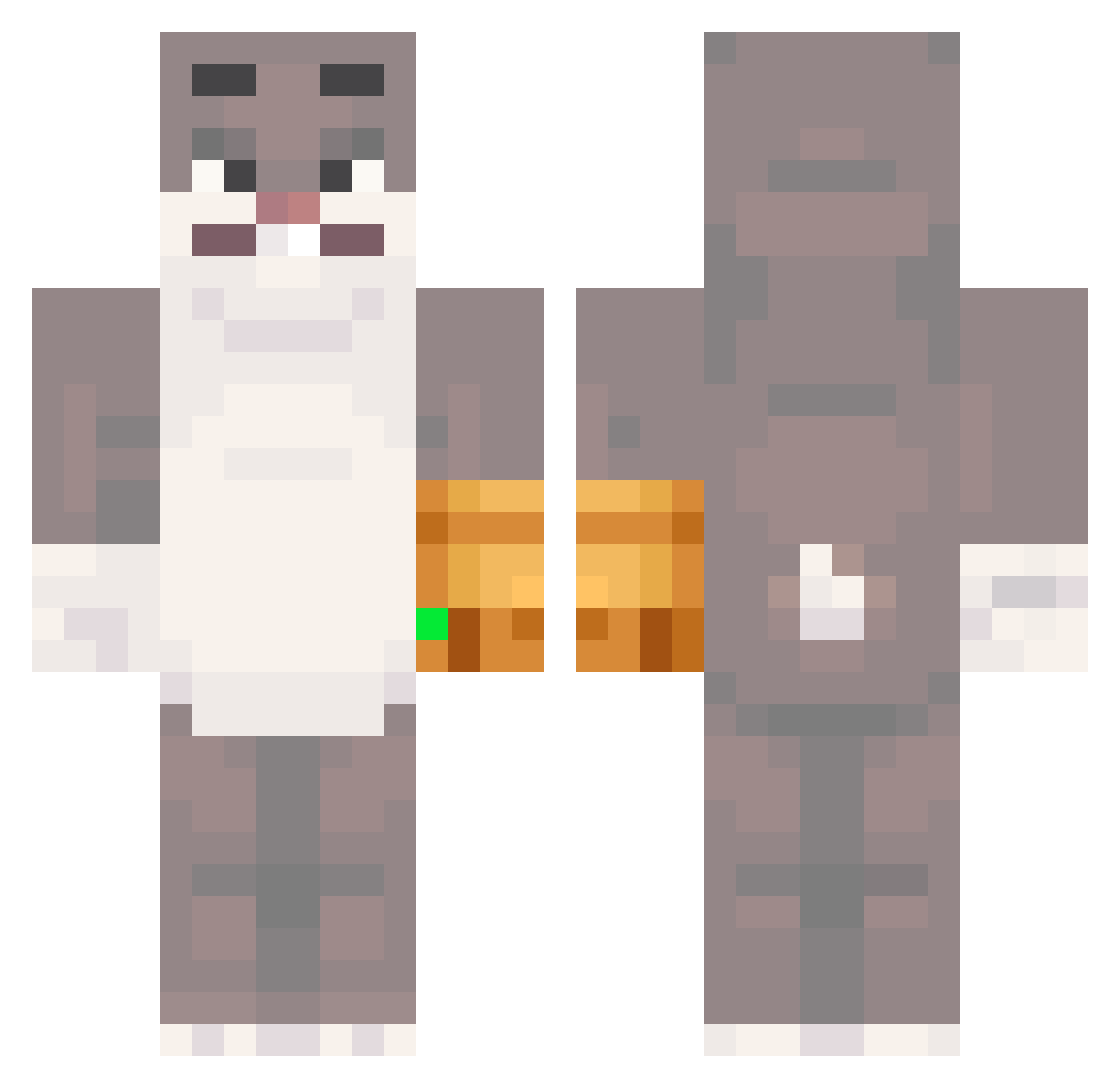 d1ffy_ Minecraft skin, front and back view