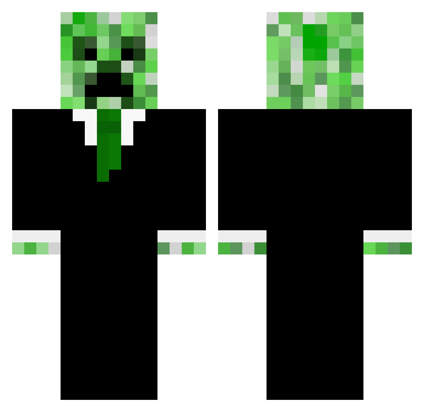SGTMOSS Minecraft skin, front and back view