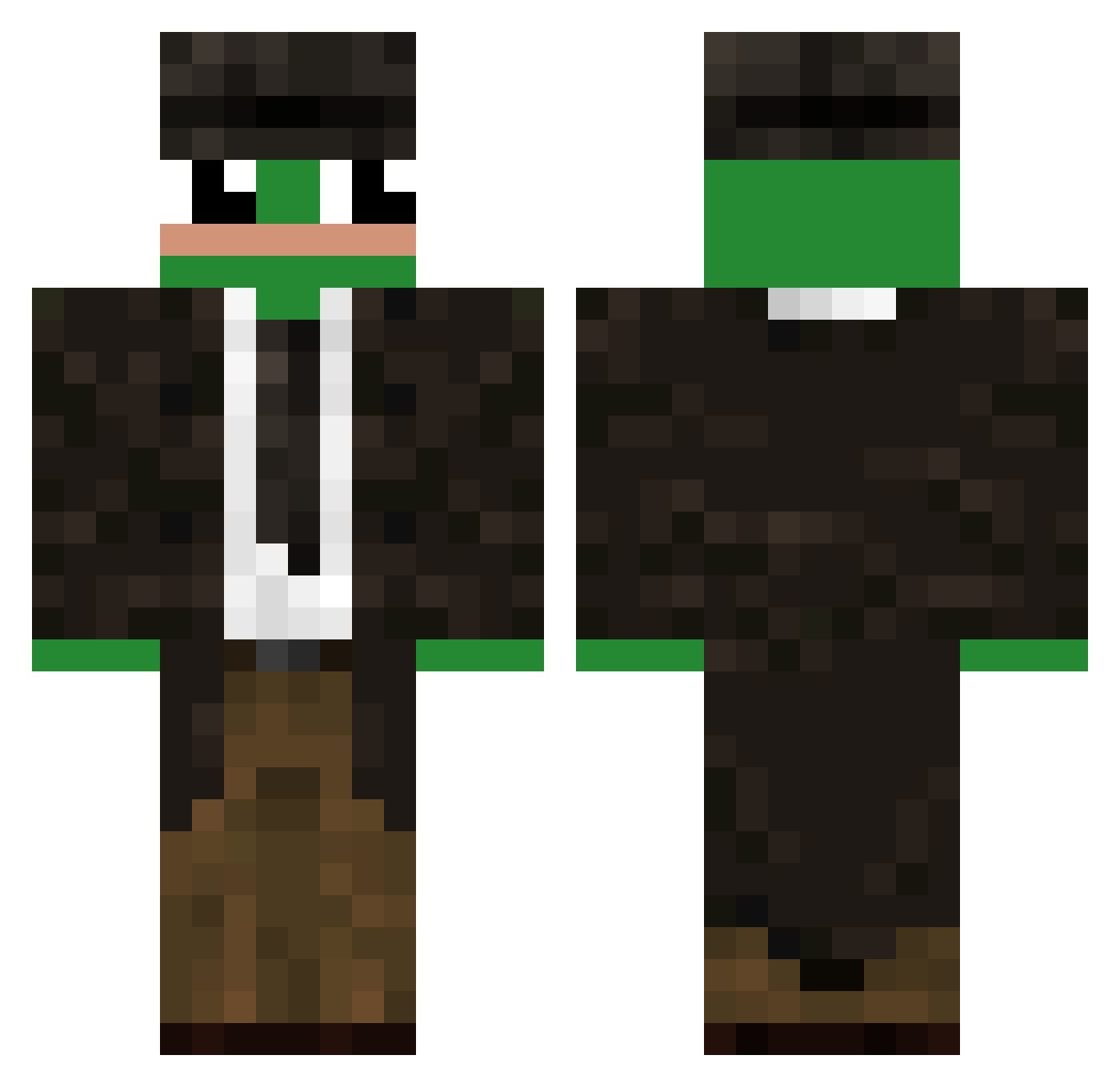 SatyrGelenk346 Minecraft skin, front and back view