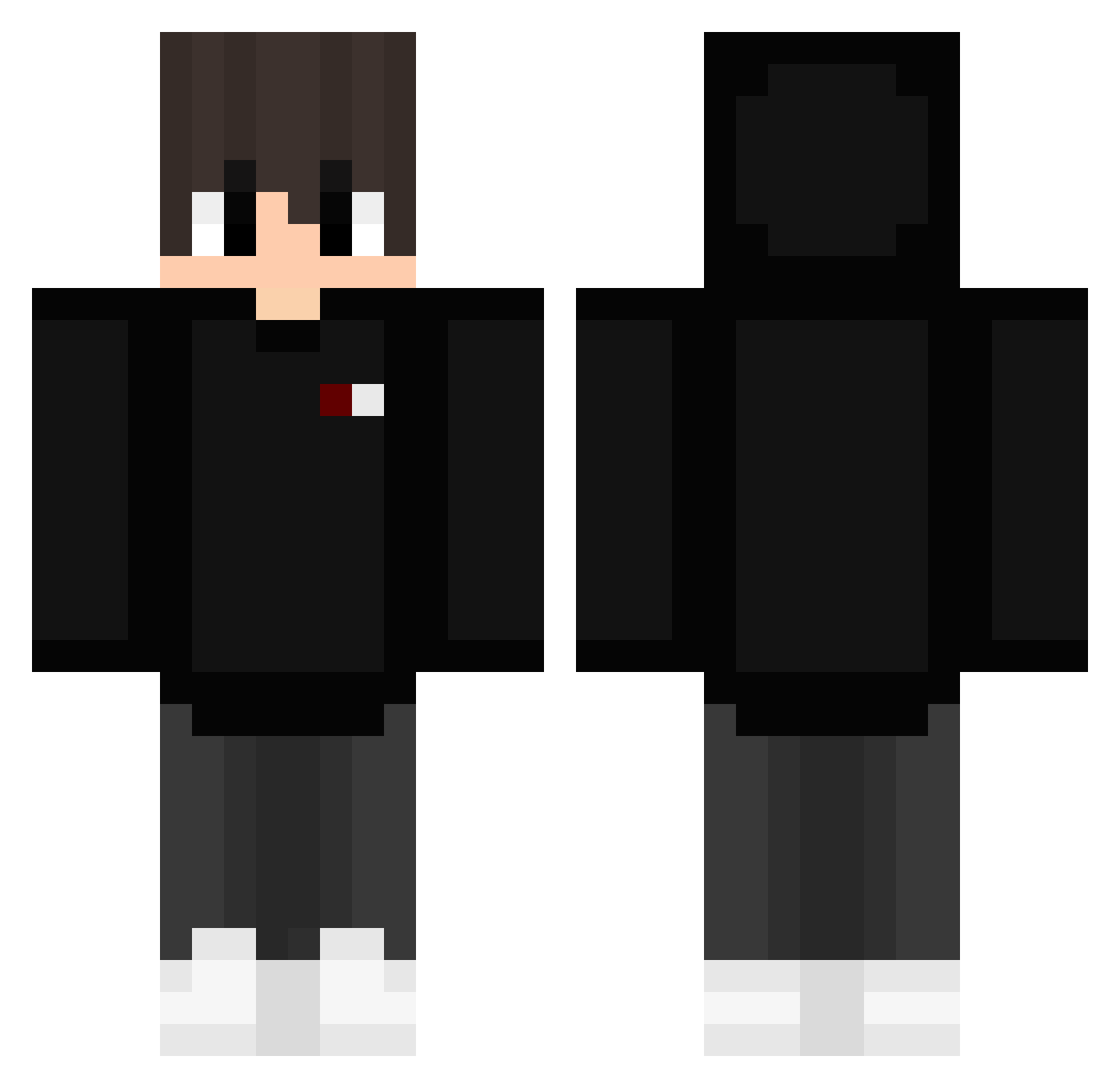 qozv Minecraft skin, front and back view
