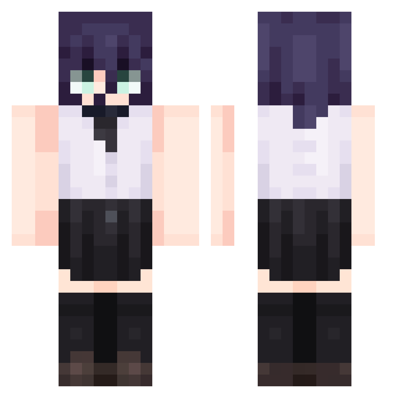 YetimTv Minecraft skin, front and back view