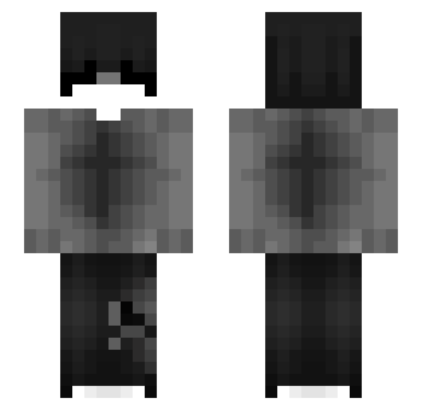zuuzx Minecraft skin, front and back view