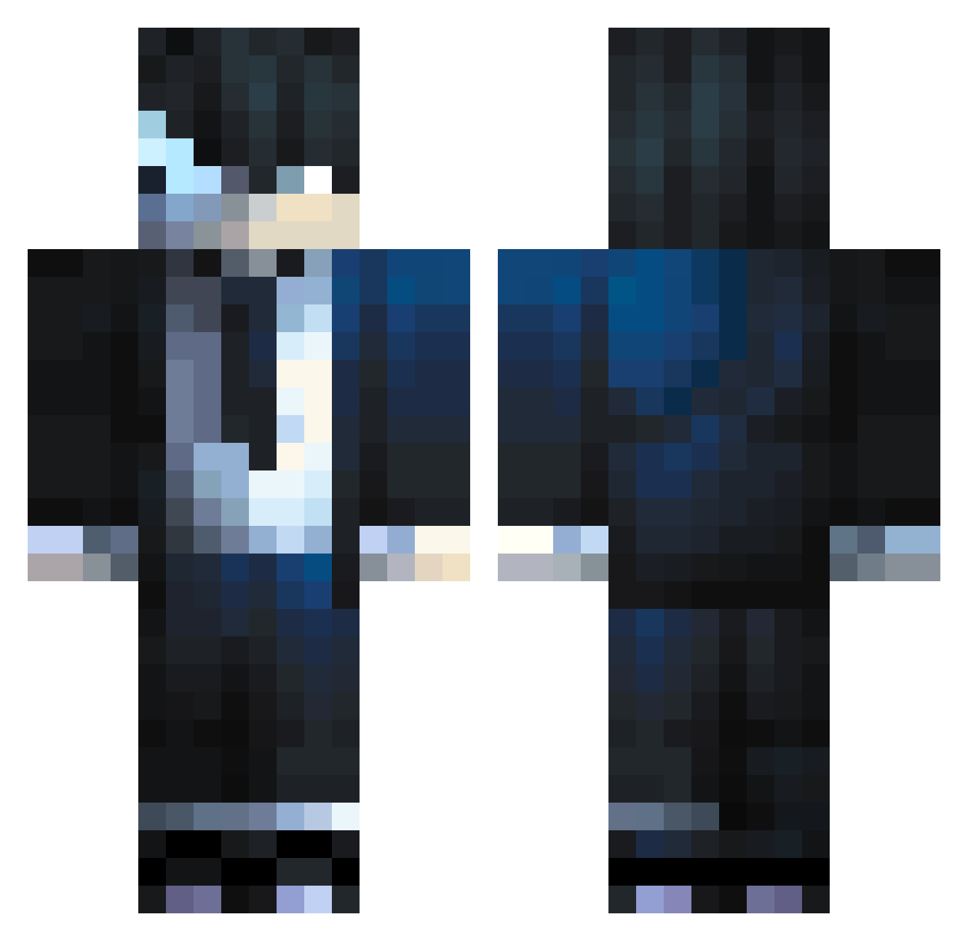 KeemYYY Minecraft skin, front and back view