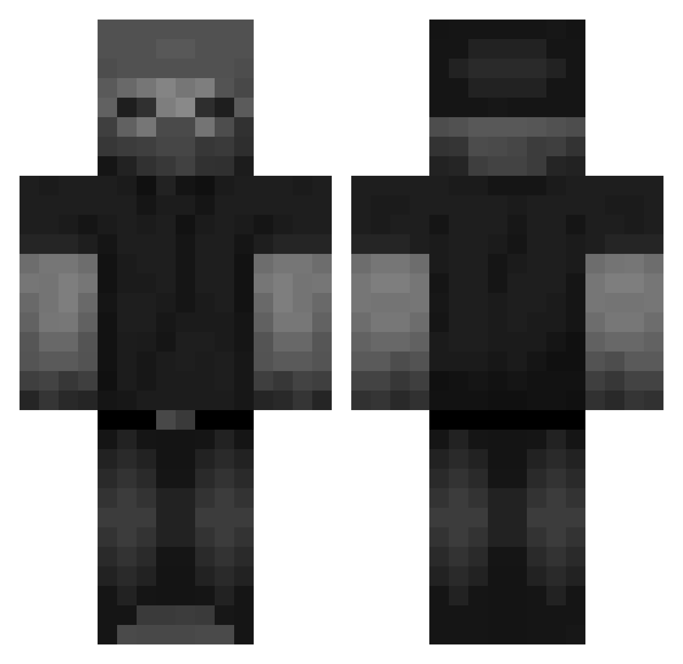 Stylisz Minecraft skin, front and back view