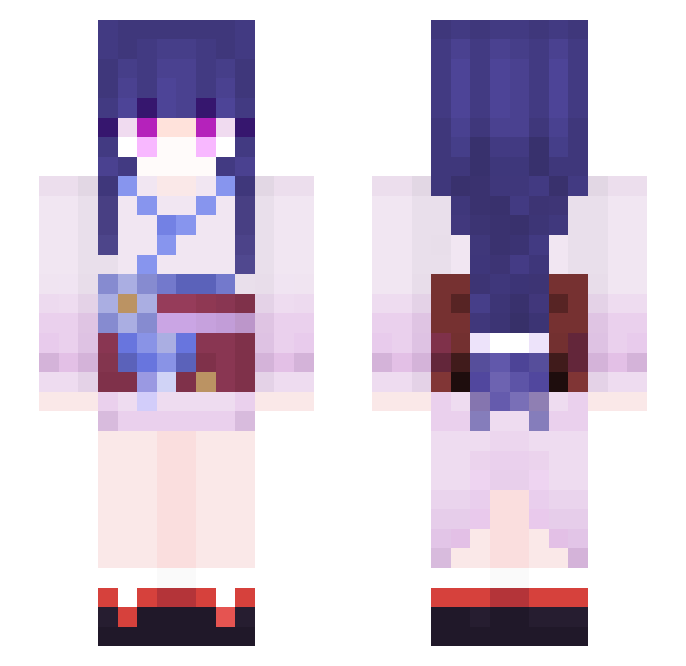 mxzteavtm Minecraft skin, front and back view