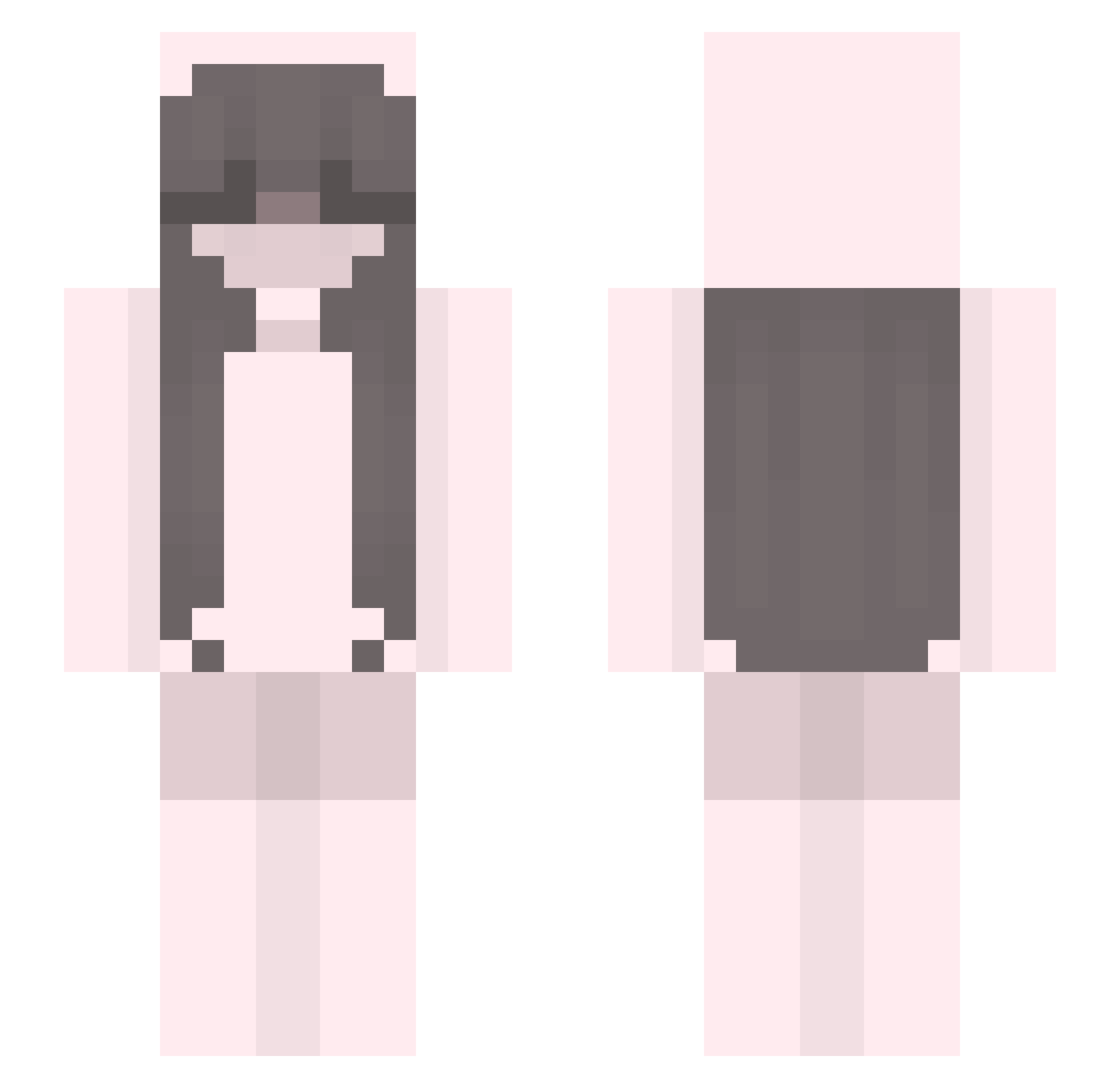 Dreamxd3384 Minecraft skin, front and back view