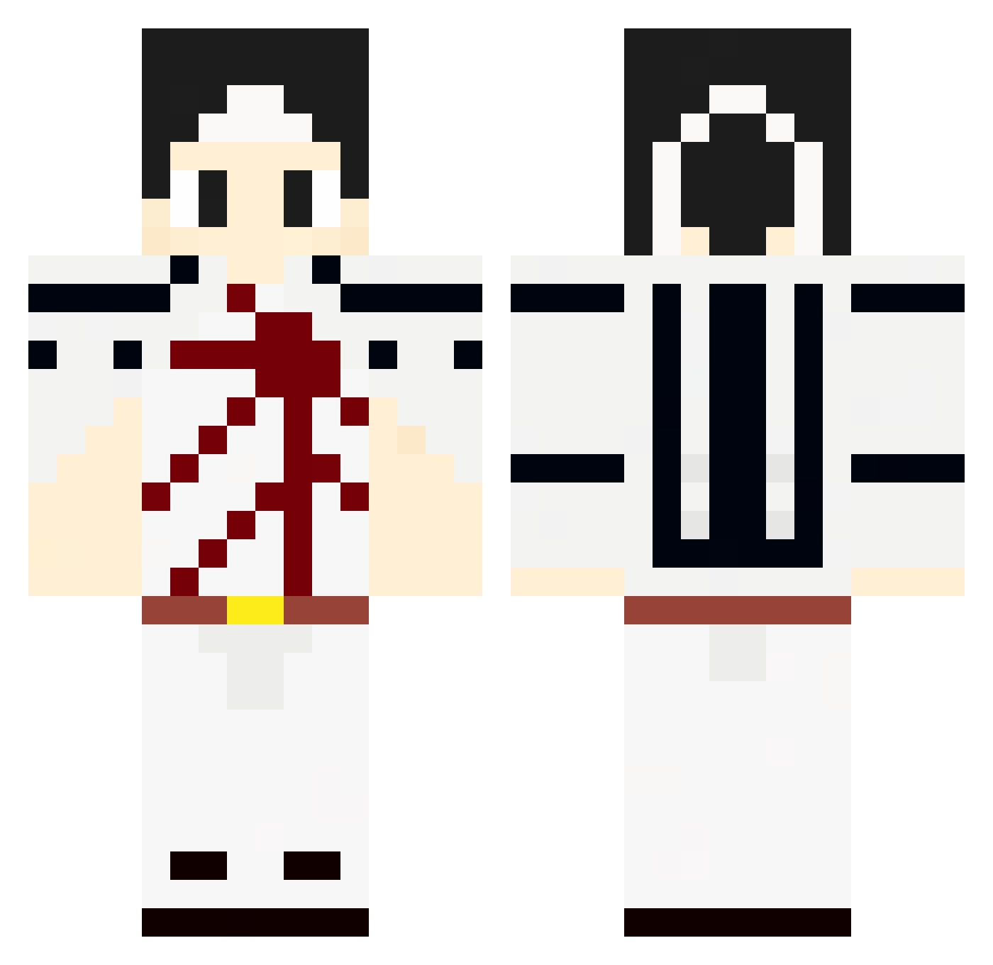 Sogiita_Gunhaaa Minecraft skin, front and back view