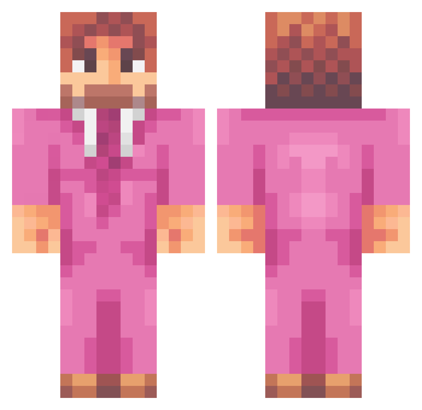 Twist3dGamerYT Minecraft skin, front and back view