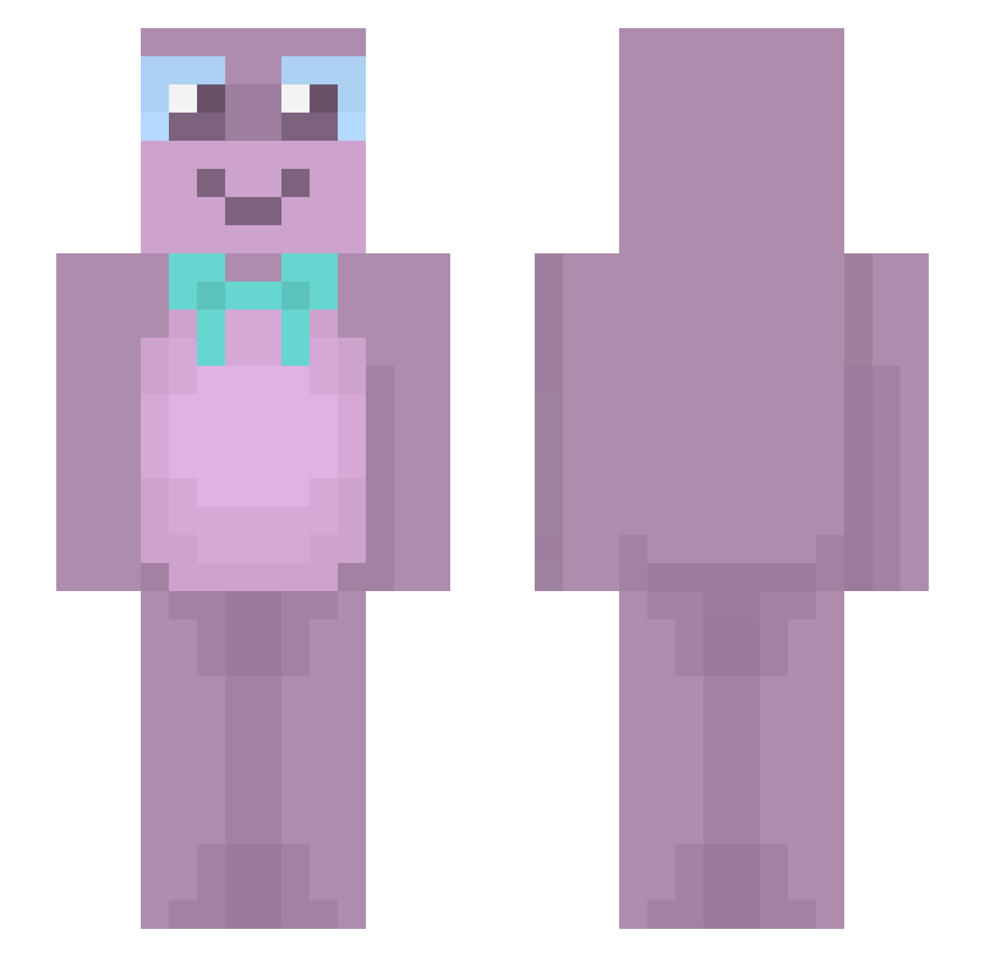 tinkcardz Minecraft skin, front and back view