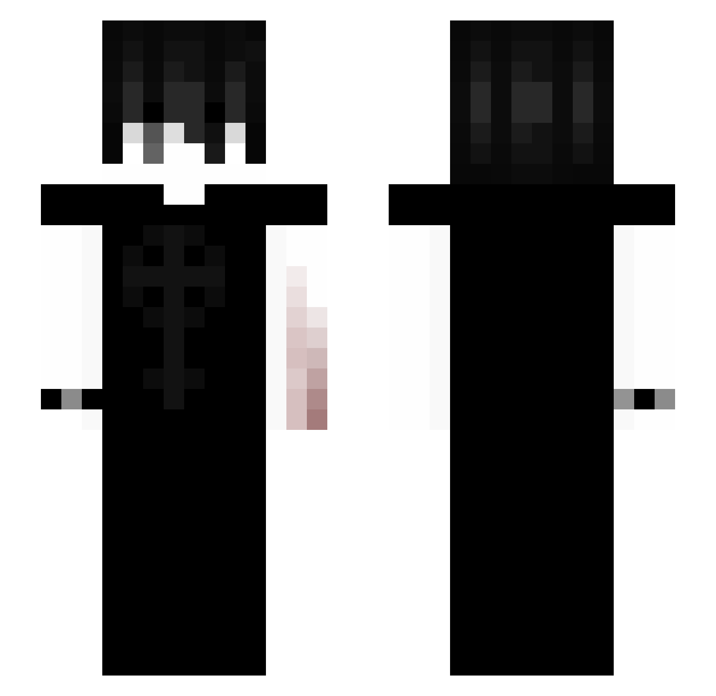 racsss Minecraft skin, front and back view