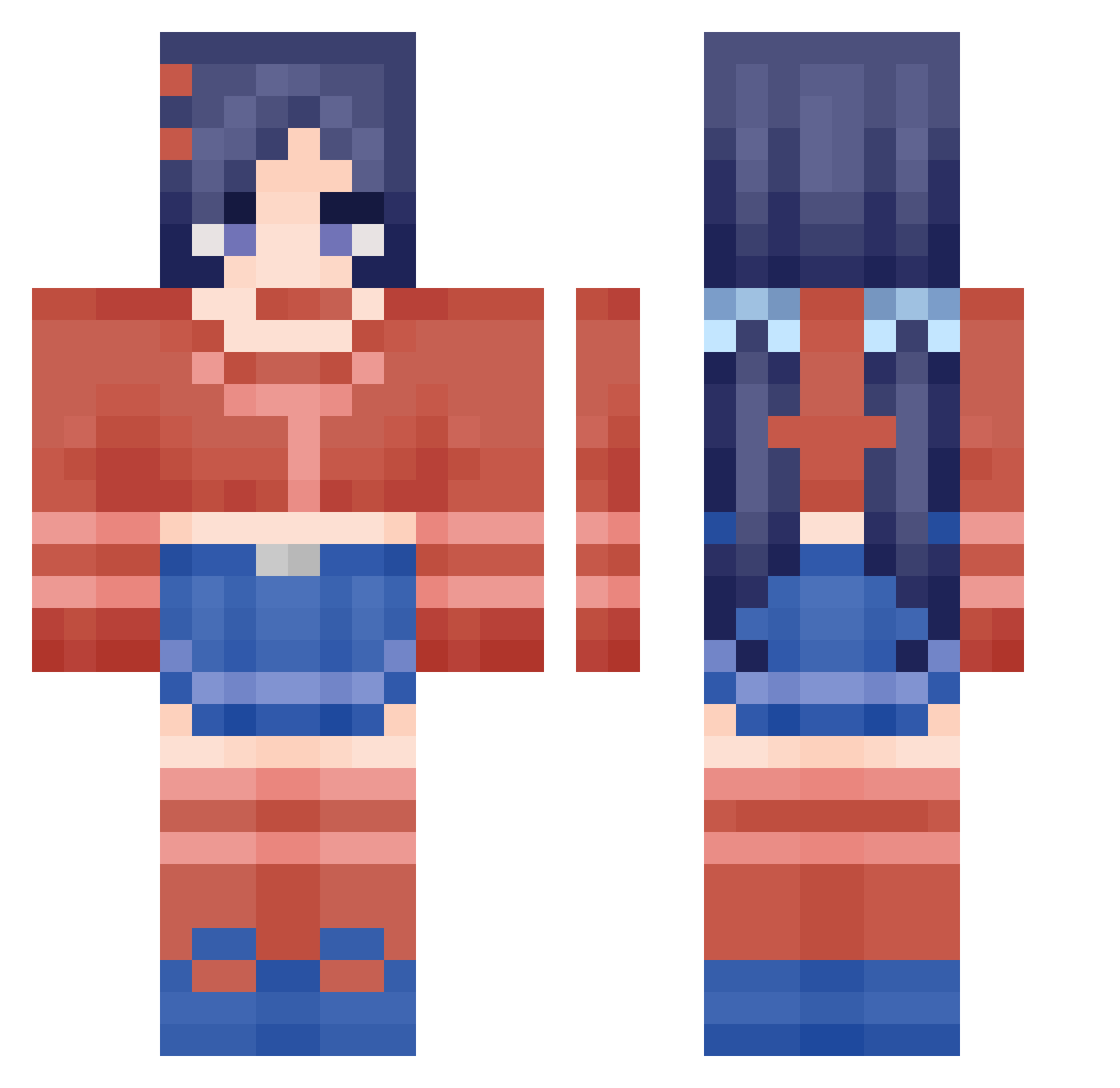 I_Prem Minecraft skin, front and back view