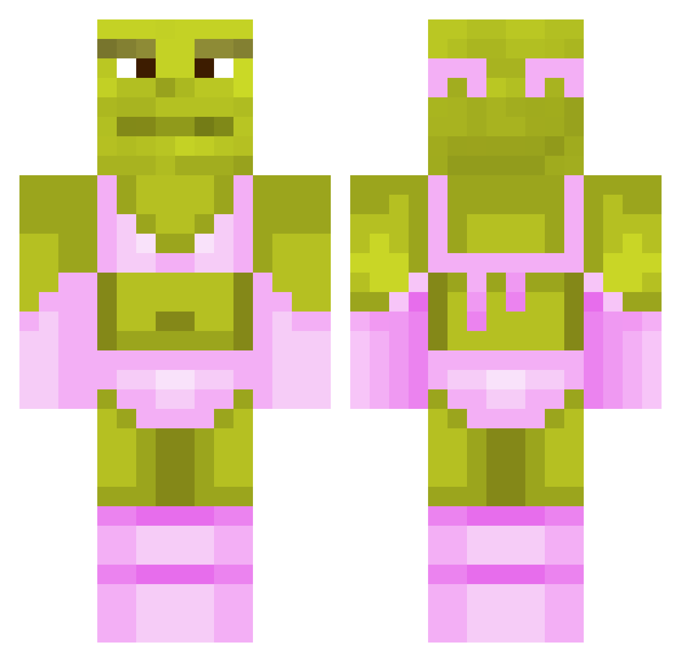 TRAHAEB228 Minecraft skin, front and back view