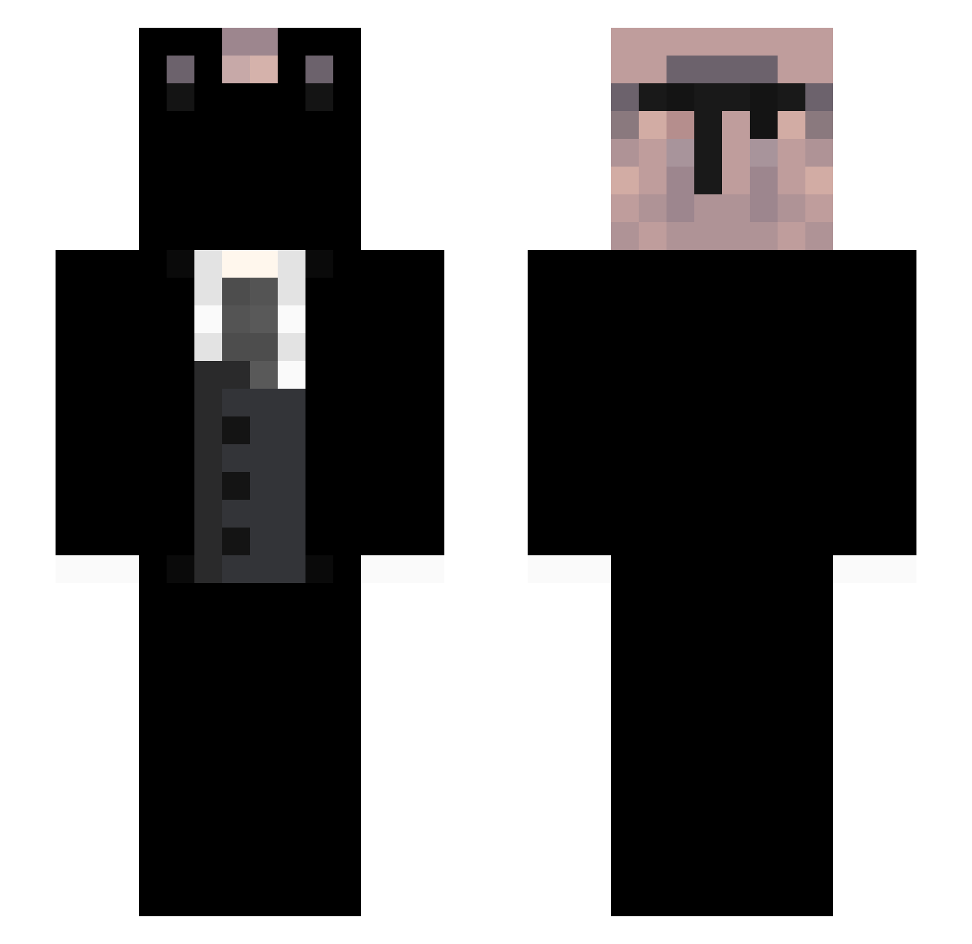 zxcursed6 Minecraft skin, front and back view