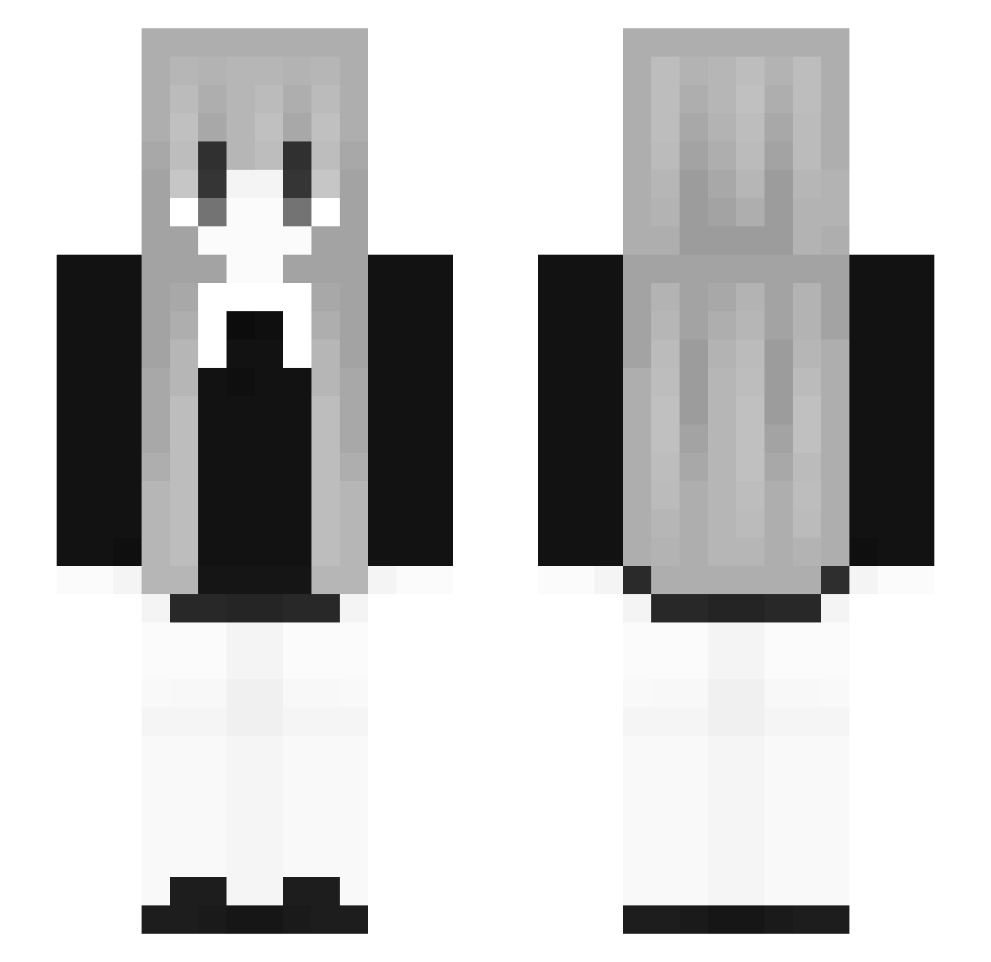 Riice_C Minecraft skin, front and back view