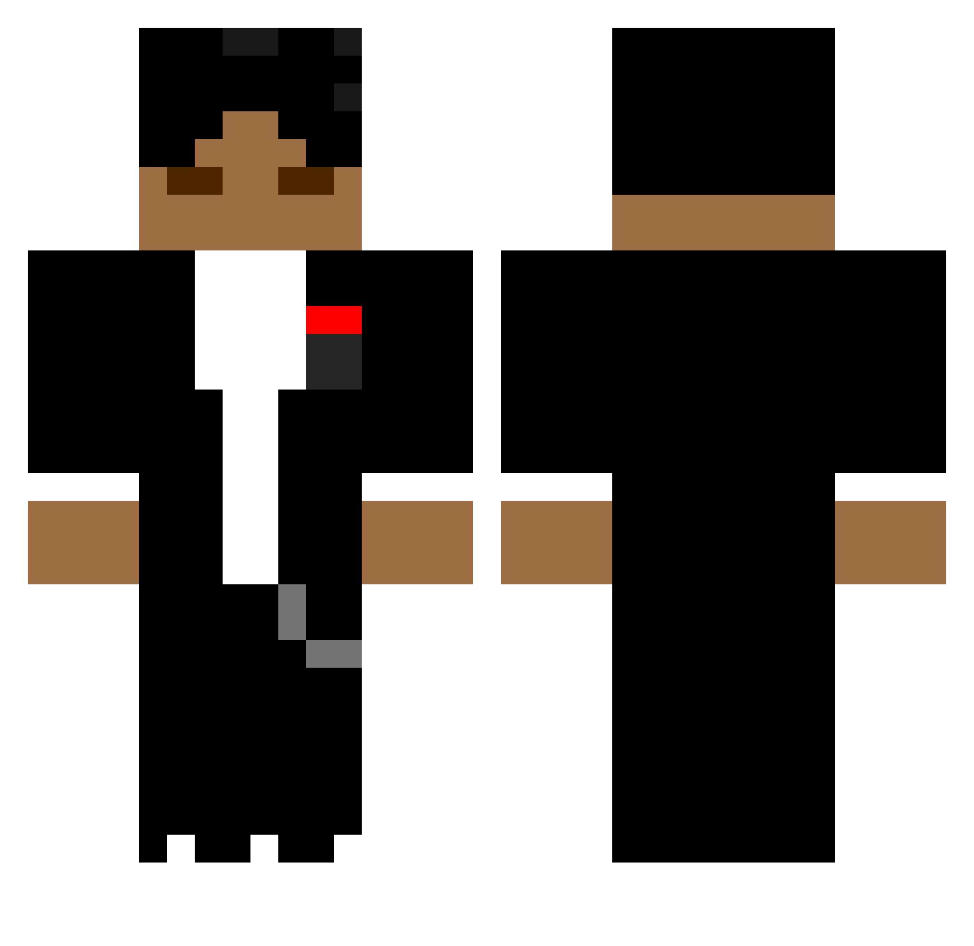 shaleksa Minecraft skin, front and back view