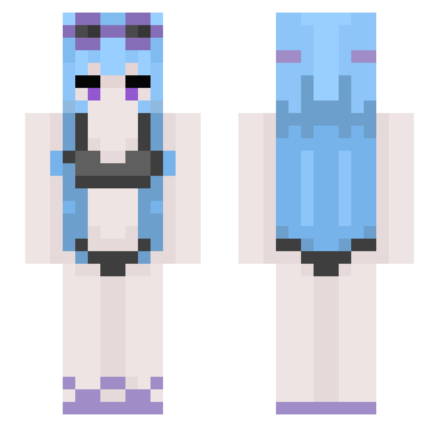 faramandle Minecraft skin, front and back view