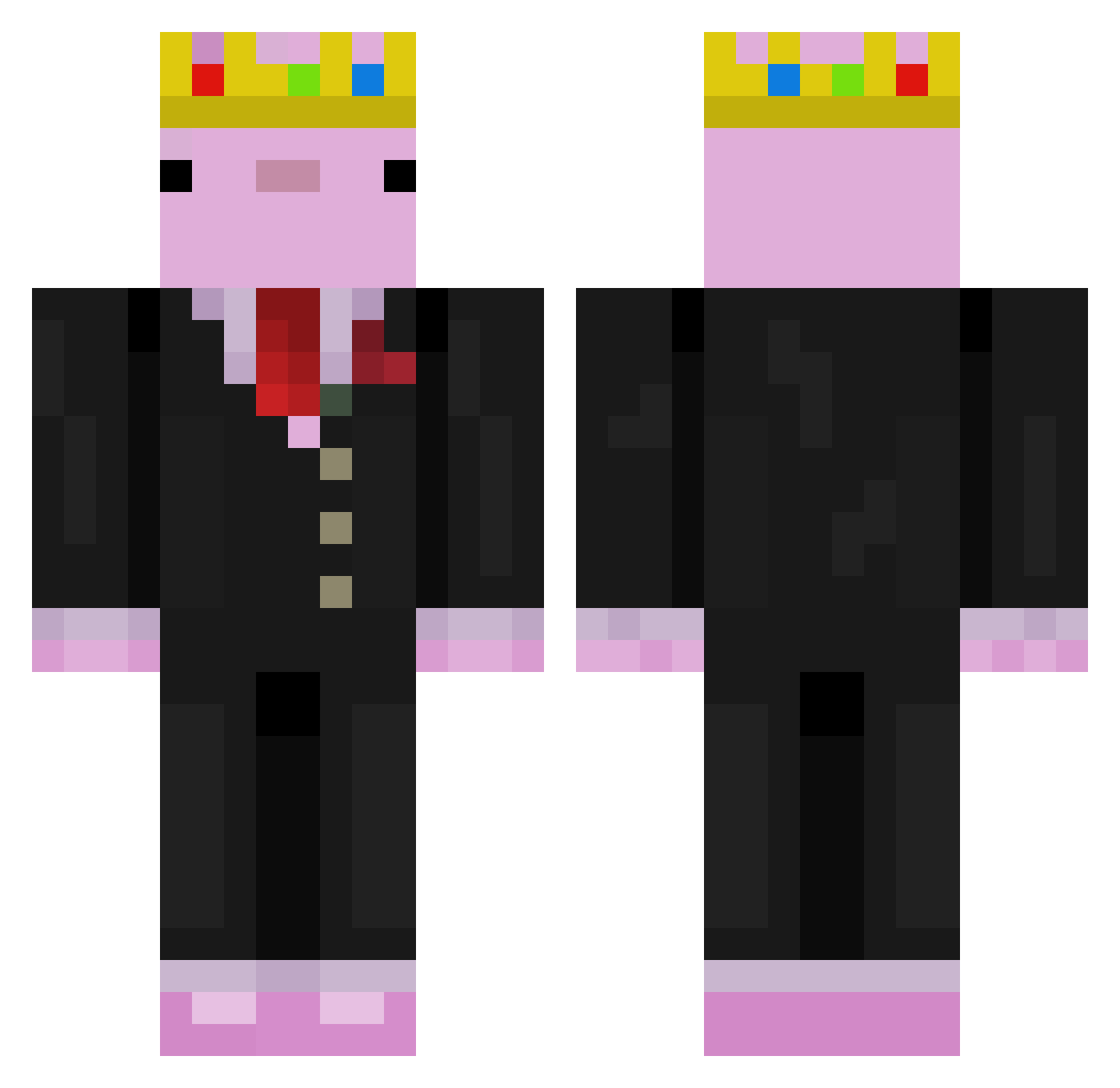 RabbitMan789 Minecraft skin, front and back view