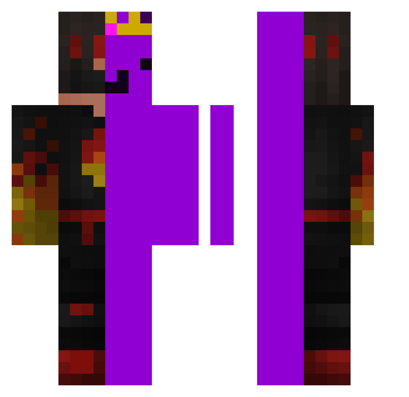 Itz_Xeronn Minecraft skin, front and back view