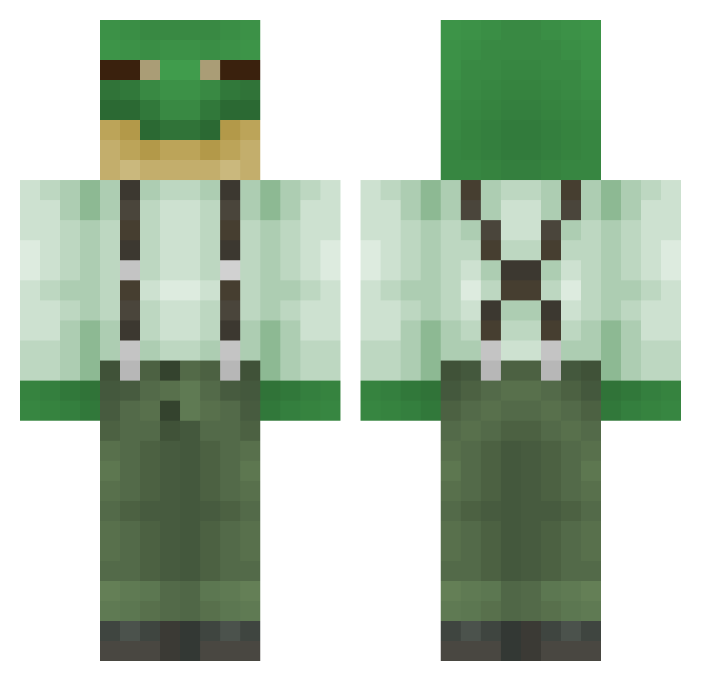 TheTrueRocka Minecraft skin, front and back view