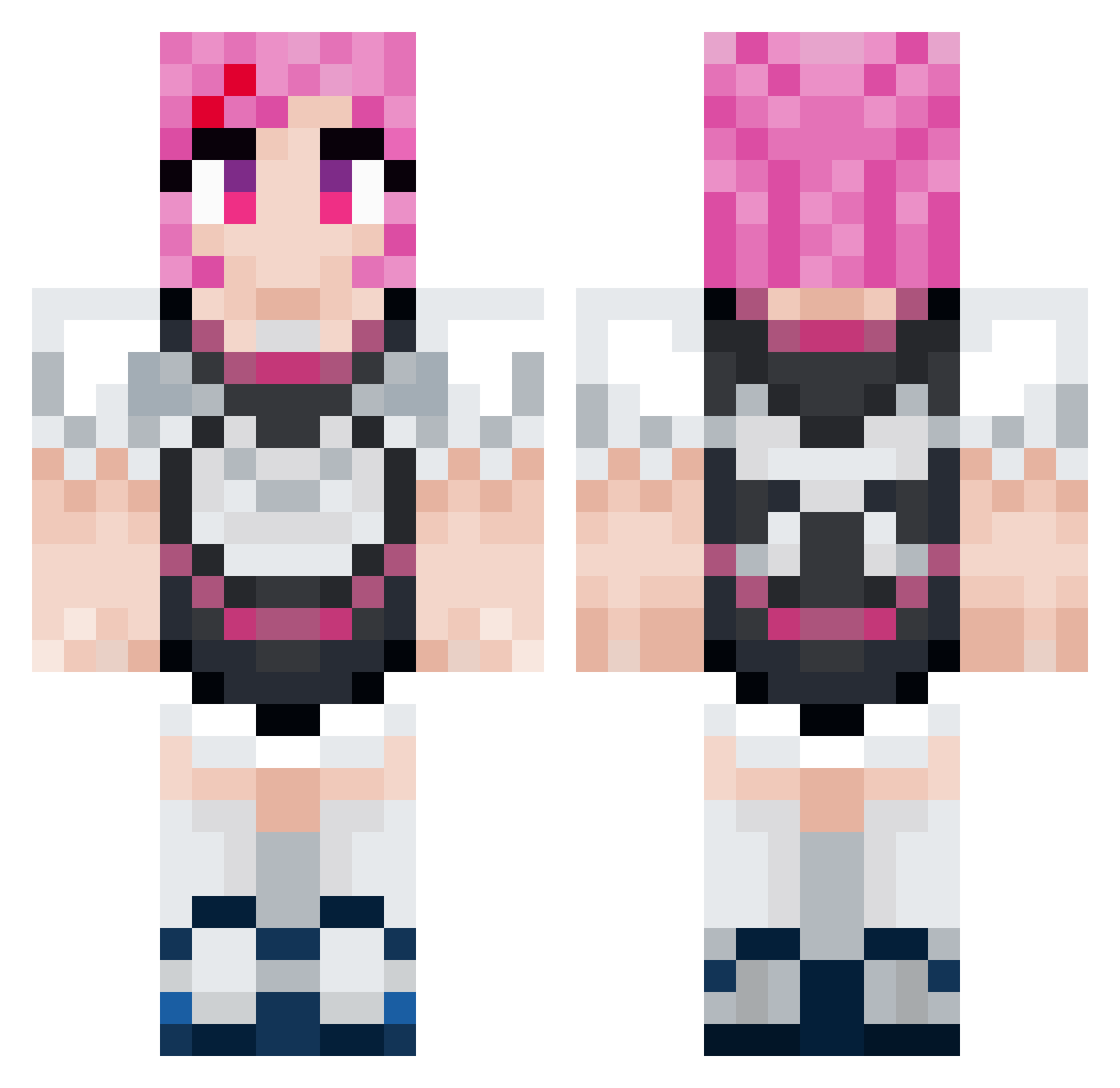 BurstAnge1 Minecraft skin, front and back view