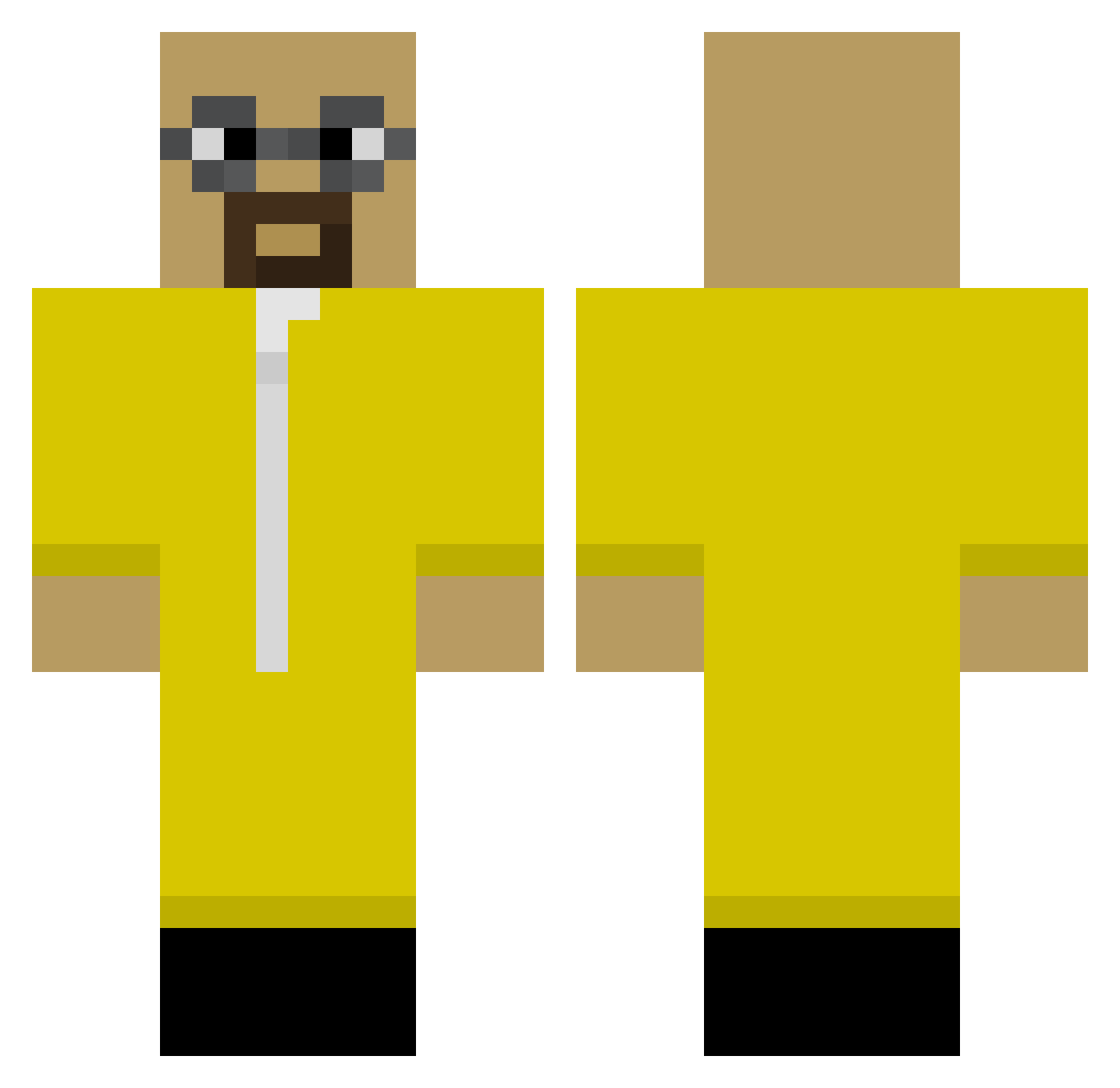 avi00000 Minecraft skin, front and back view